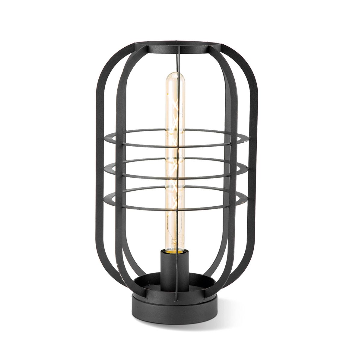 Home sweet home Nero Tafellamp 40 – Strakke Zwarte Industriële Look