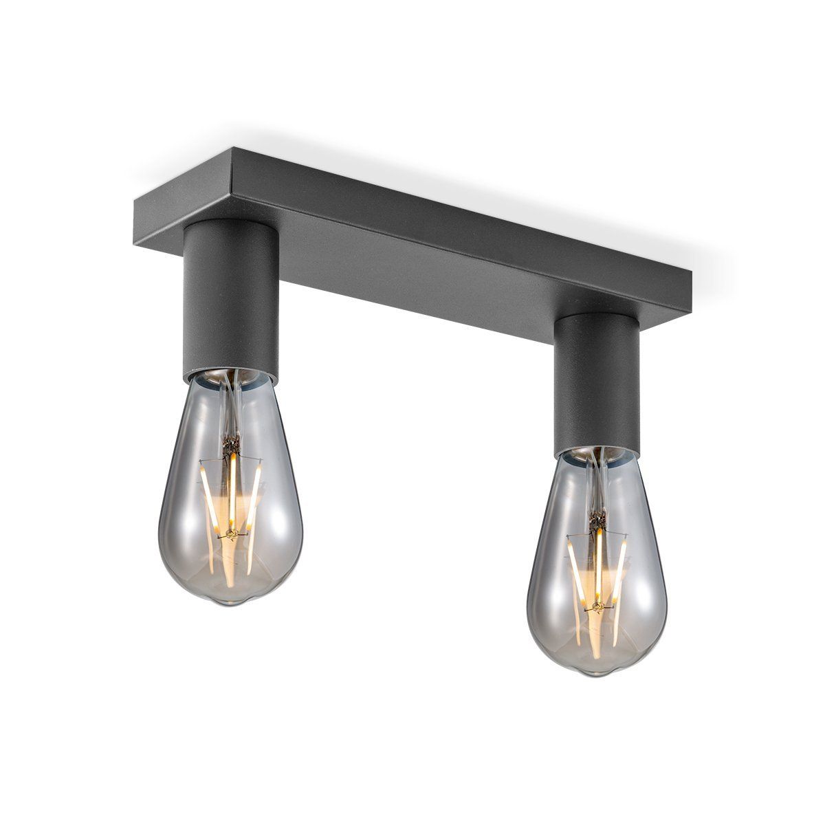 Home Sweet Home Nitro Opbouwspot 2L Zwart – Vintage LED Spot met Dimfunctie