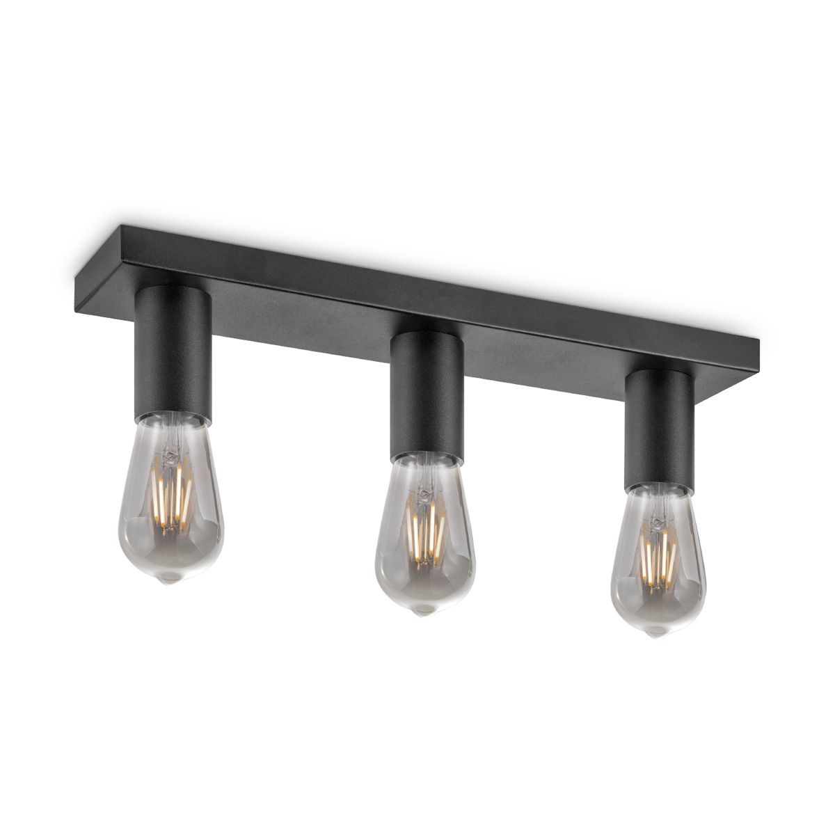 Home Sweet Home Nitro Opbouwspot 3L Zwart – Vintage LED Verlichting voor een Warm Thuis