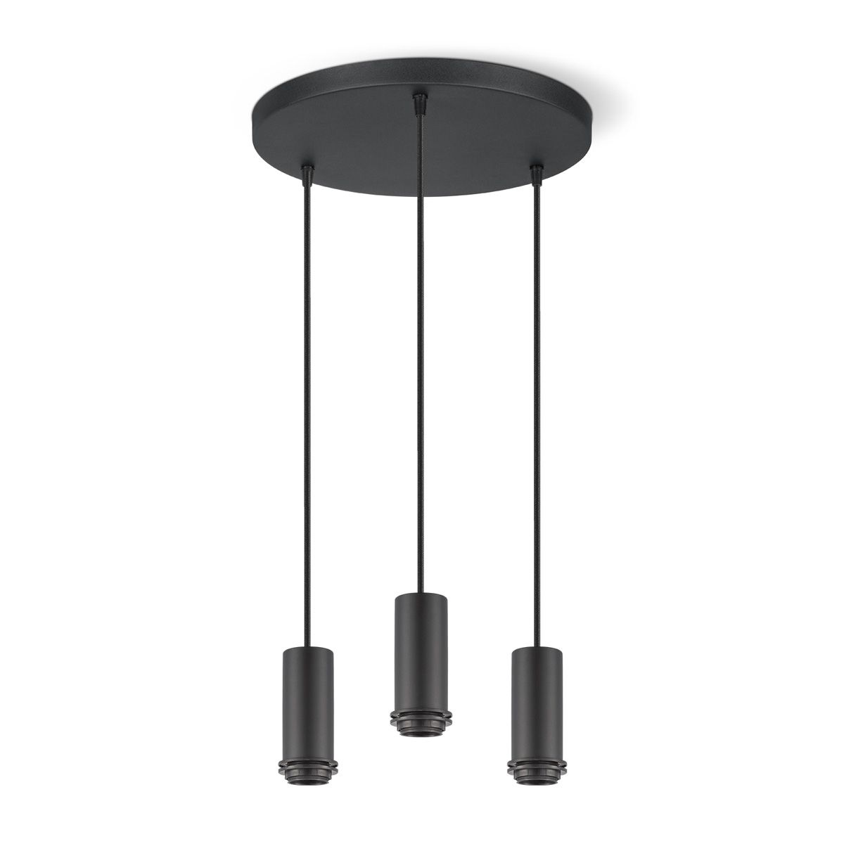 Home Sweet Home Rond Hanglamp Pendel XXL – Moderne 3‑Licht Zwarte Hanglamp