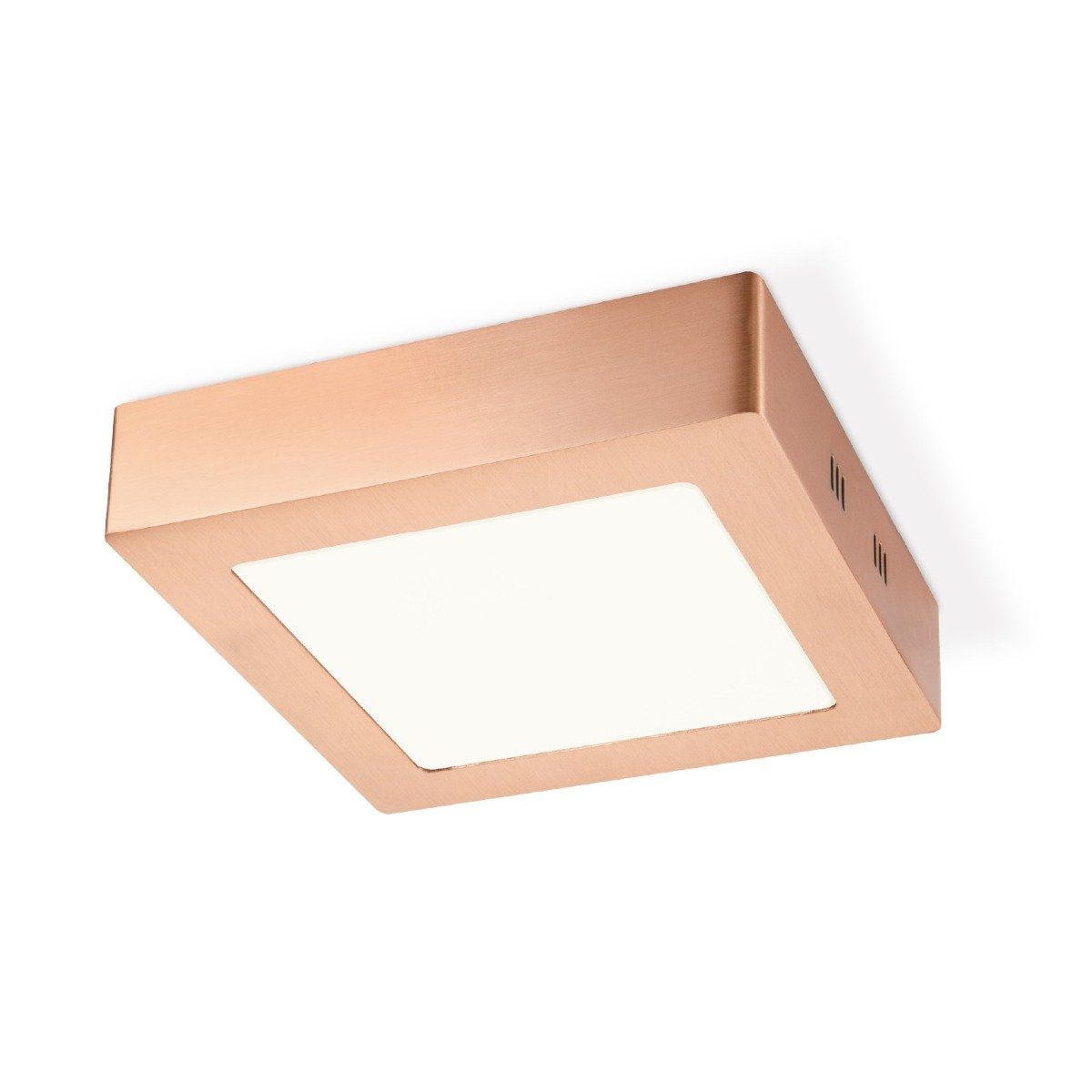 Home Sweet Home Ska LED‑plafondlamp 17 cm – Koperkleurig, vierkant en energiezuinig