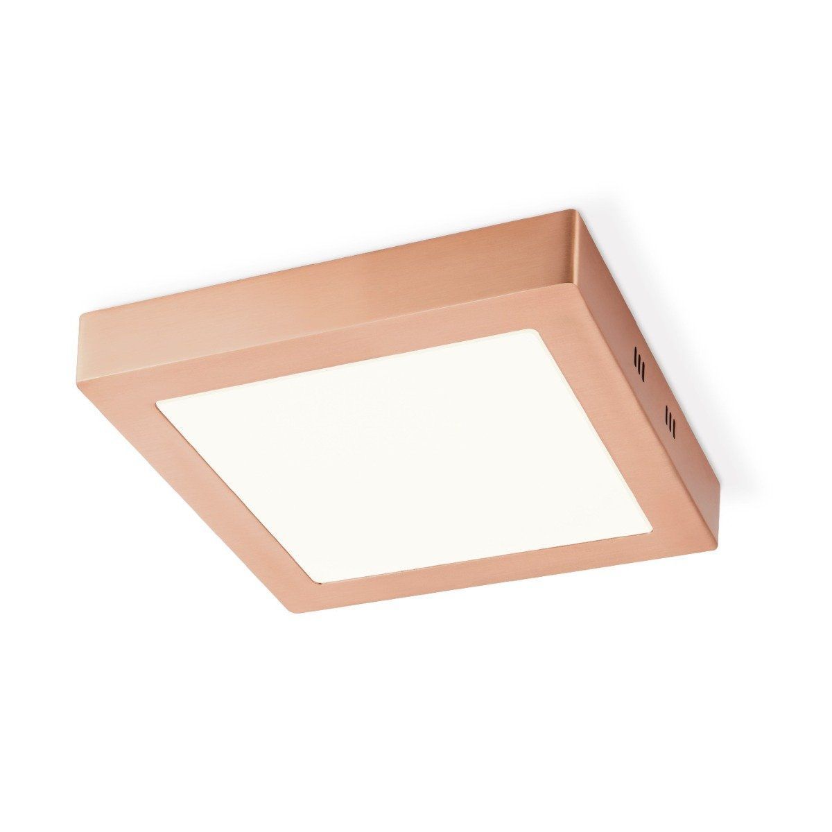 Home Sweet Home Ska LED plafondlamp – Vierkant, 22,5 cm, koperkleurig