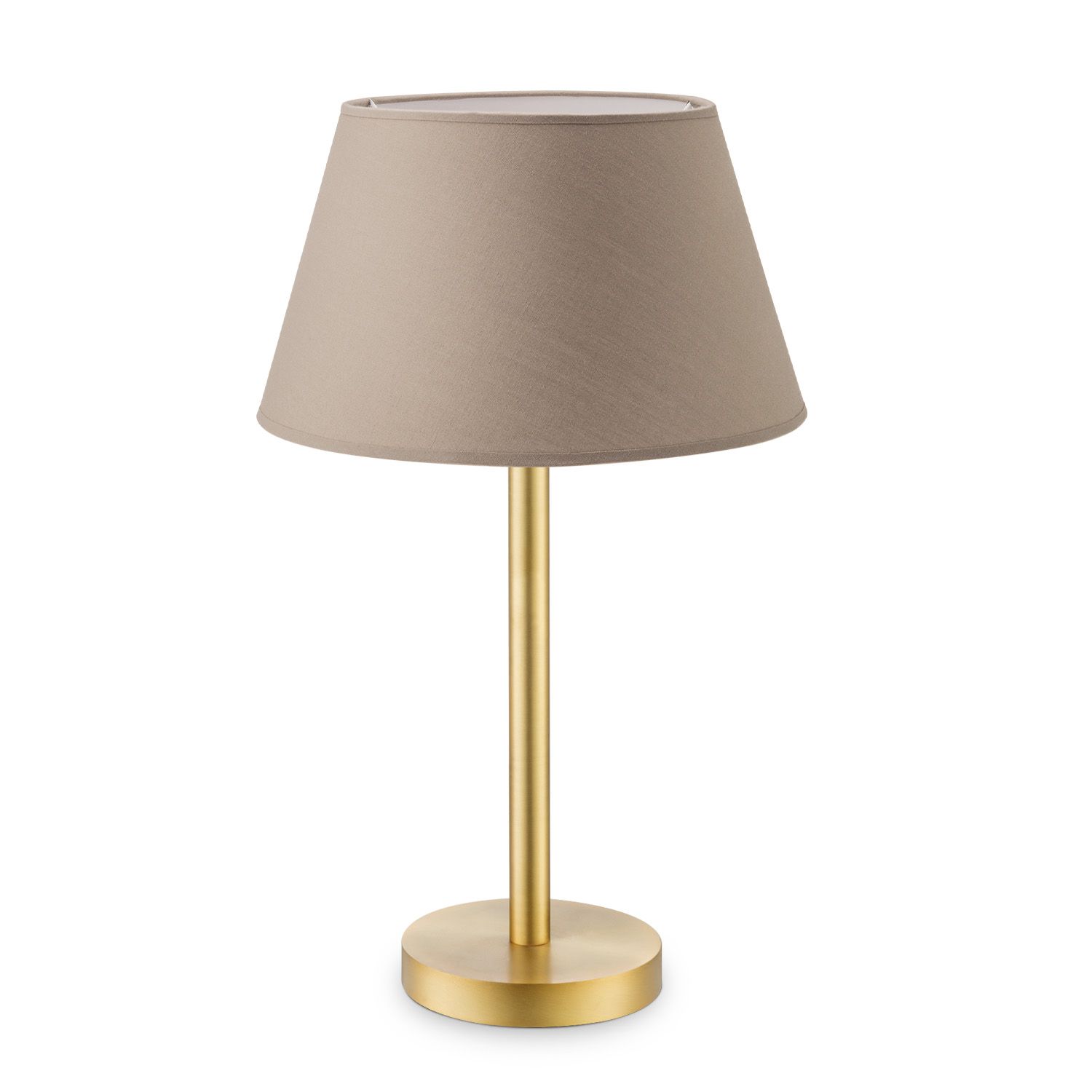 Home Sweet Home Stick tafellamp in messing met taupekleurige Largo kap – tijdloos design voor elke kamer