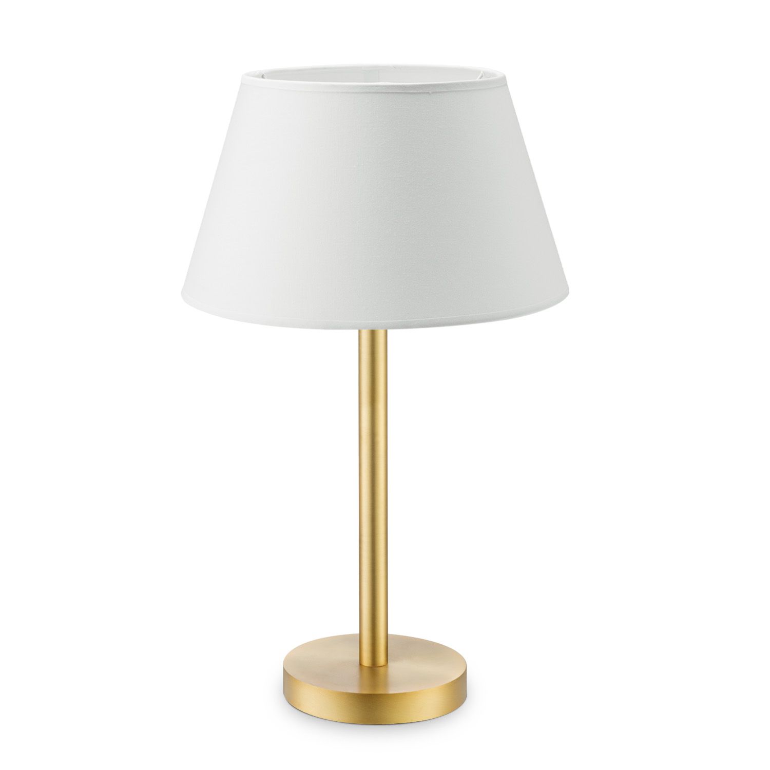 Home Sweet Home Stick tafellamp – Messing frame met handgemaakte witte katoenen kap