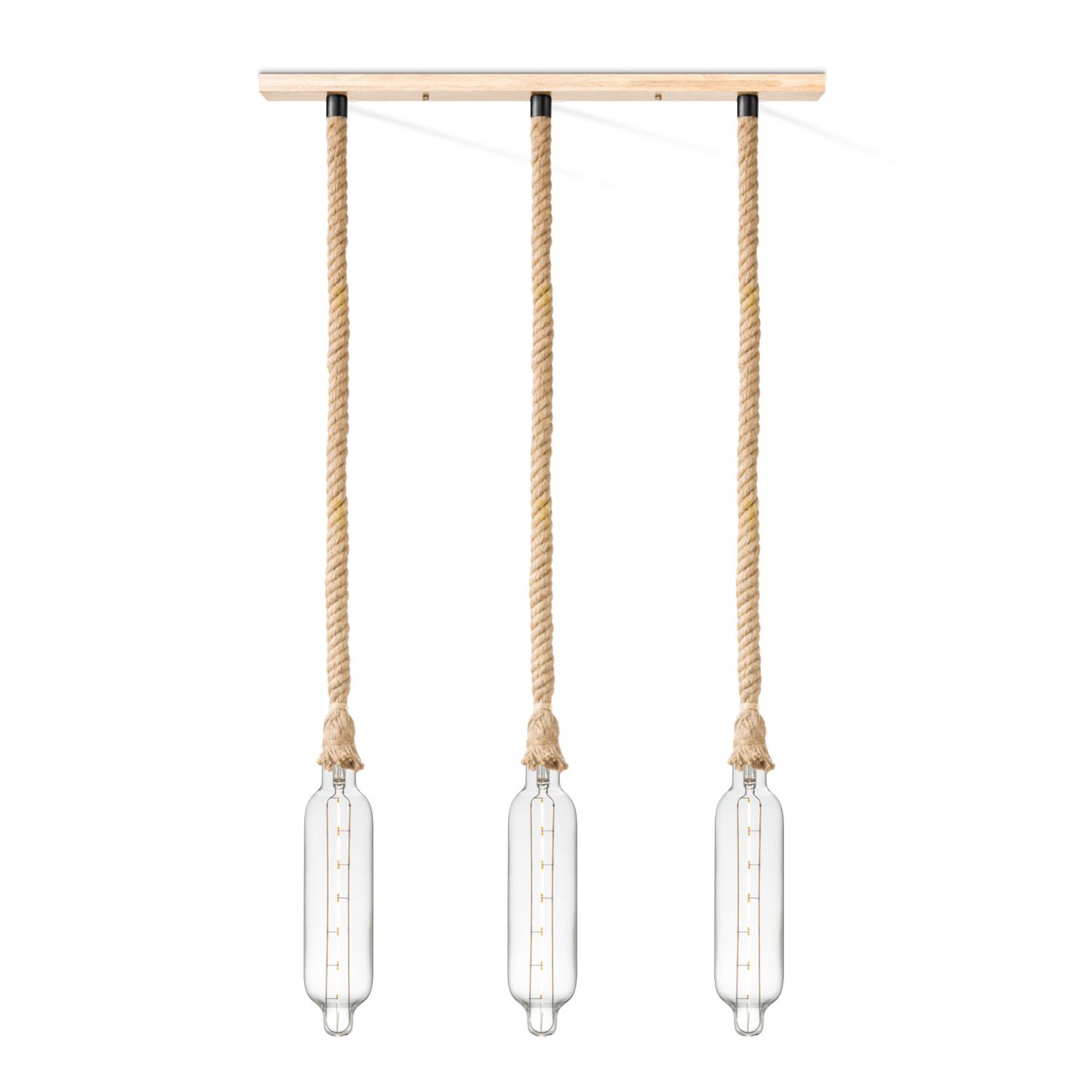 Home Sweet Home touw hanglamp Leonardo 3L – vintage verlichting voor elke ruimte