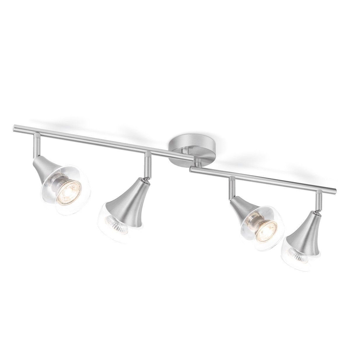 Home Sweet Home Vaya 4‑Licht LED Opbouwspot – Moderne Schittering in Mat Staal