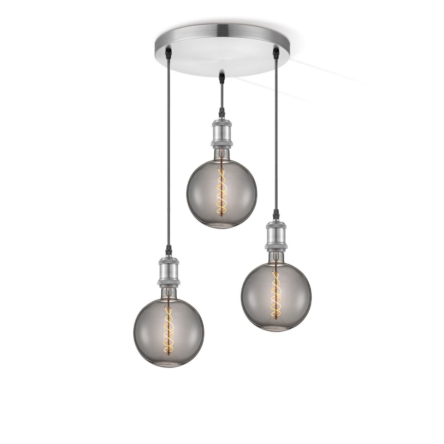 Home Sweet Home Vintage 3‑Licht Hanglamp – Smoke