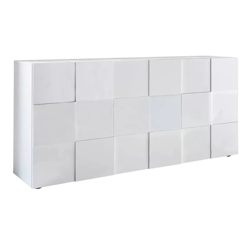 Hoogglans wit dressoir Dama – 181 cm breed, 3 deuren | Pesaro Mobilia