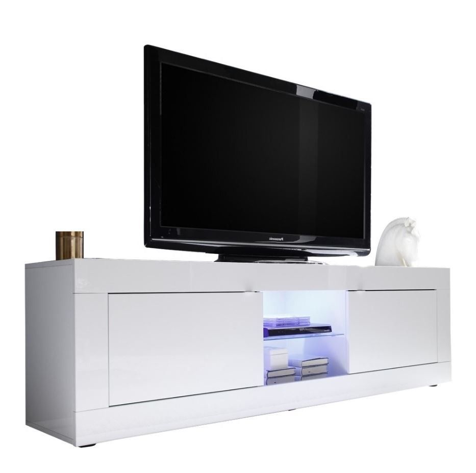 Hoogglans wit tv‑meubel Basic – 181 cm strak design voor de moderne woonkamer