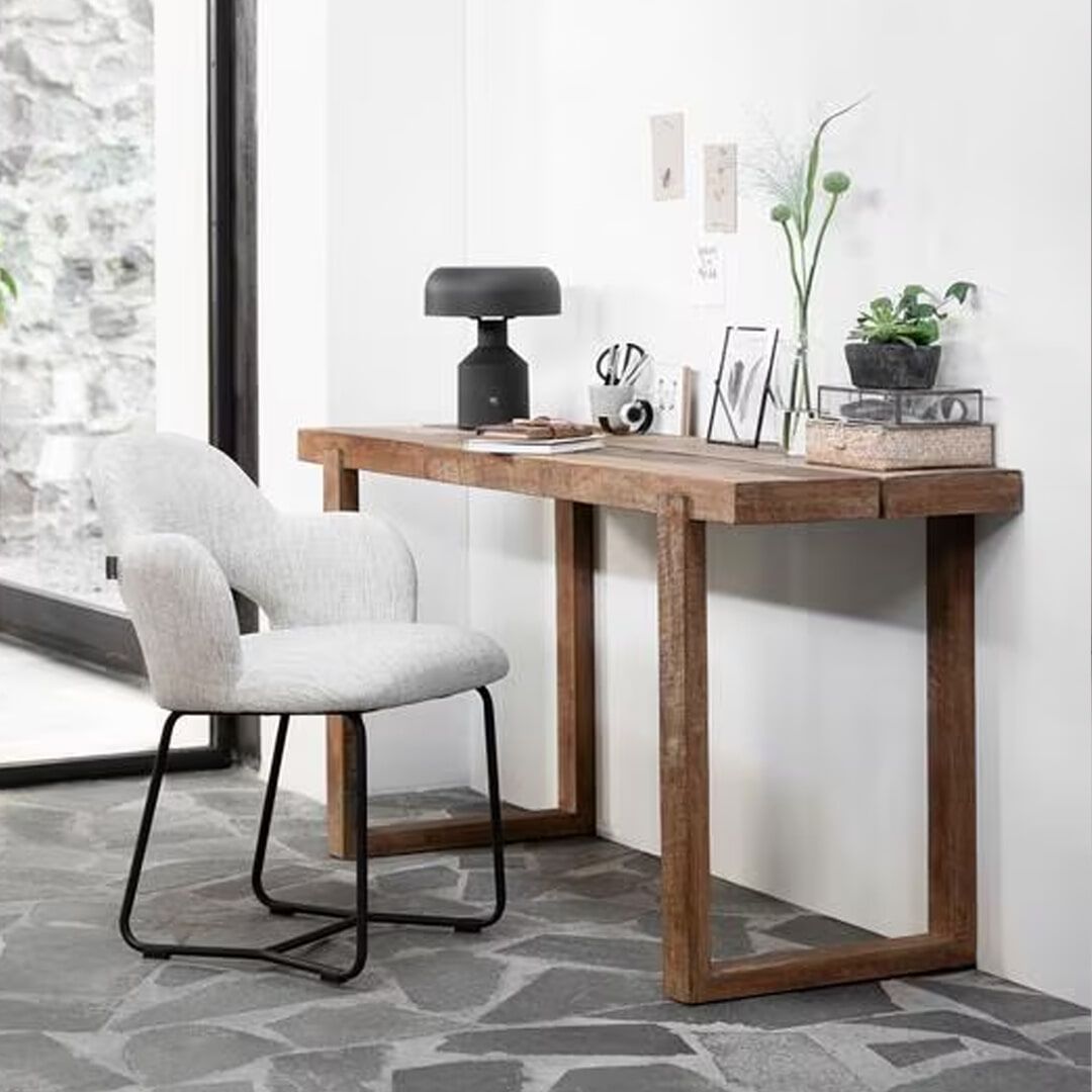 Iconic Teakhouten Sidetable & Bureau van DTP Home – Duurzaam, Uniek en Ruim (150 × 50 cm)