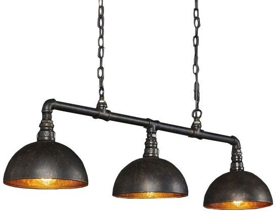 Industrial Hanglamp met 3 Tube‑kapjes – Stoer Zwart Design van Zaloni