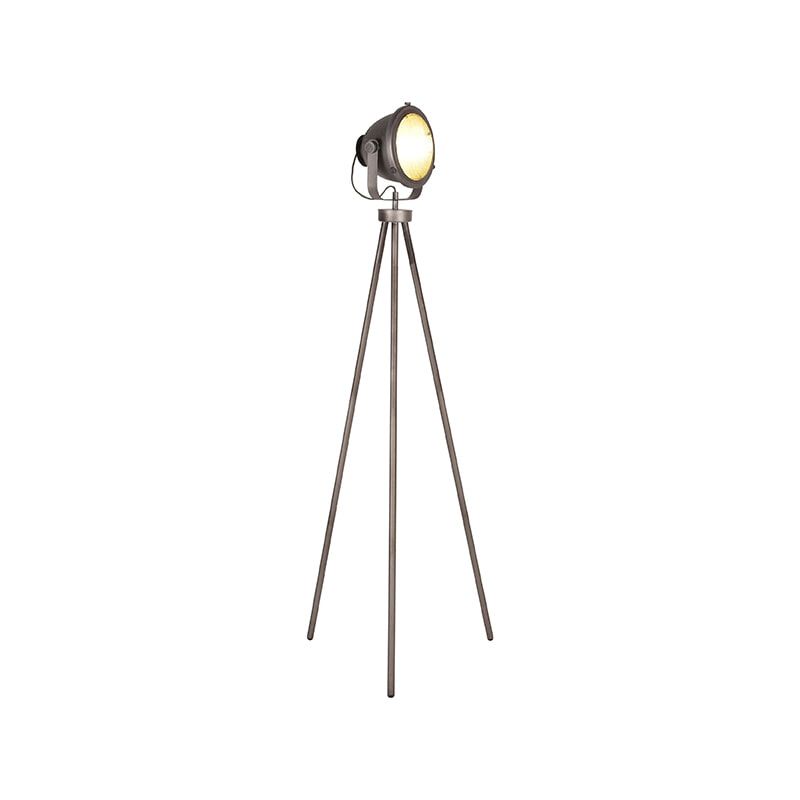 Industrieel design: LABEL51 Vloerlamp Tuk‑Tuk – robuuste driepoot met motor‑inspiratie