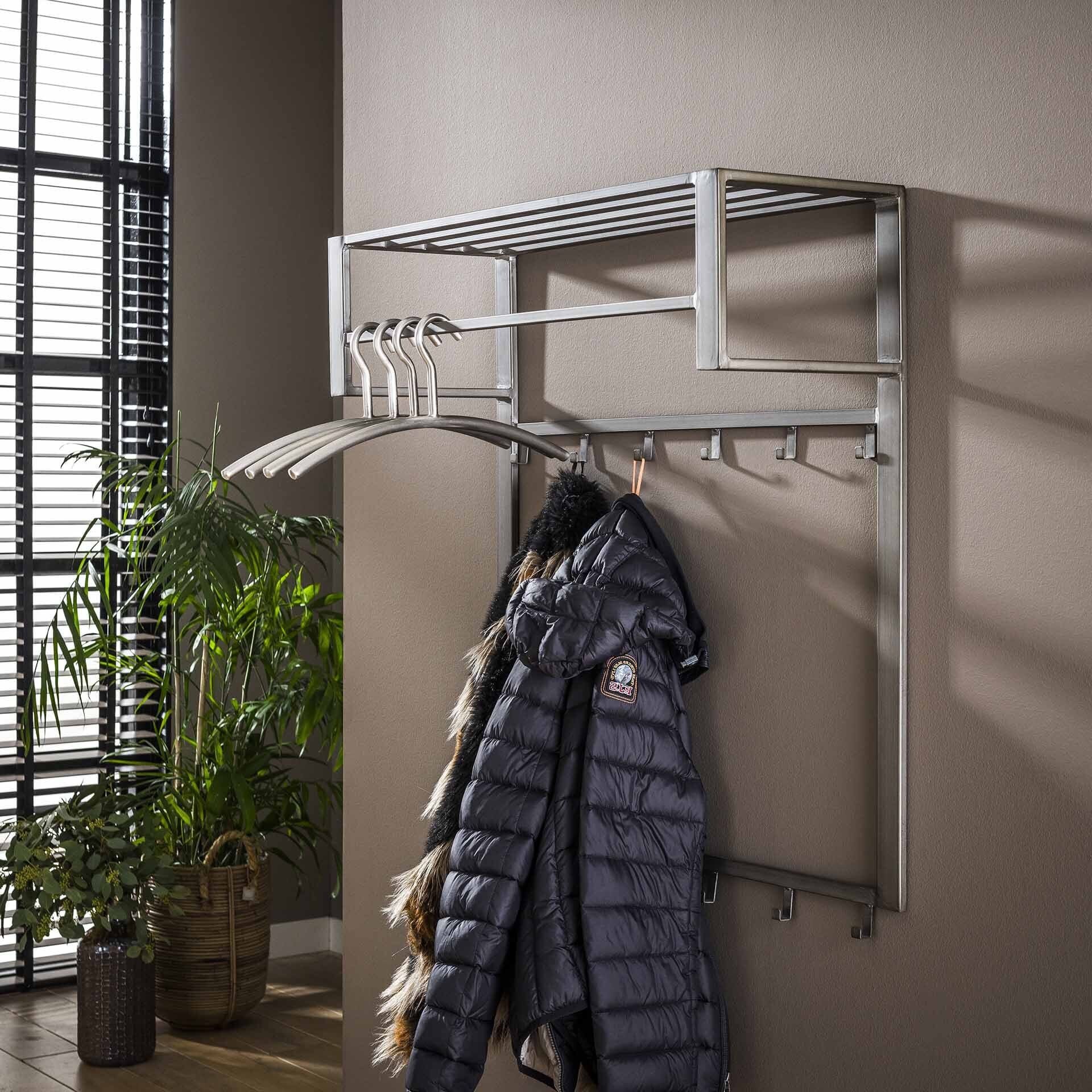 Industriële Kapstok Terry 80 cm – Praktisch design in grijs staal