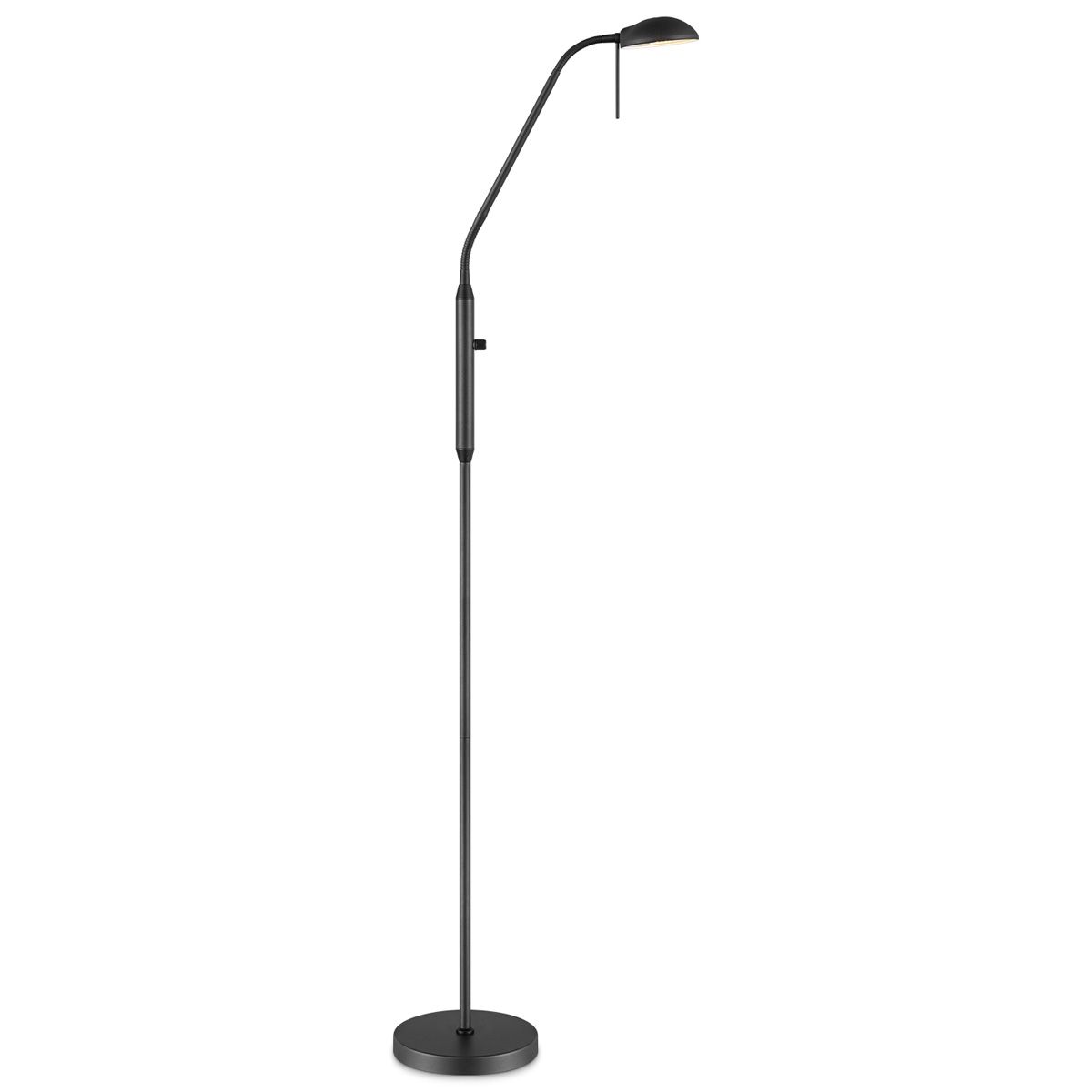 Industriële Zwarte Vloerlamp met LED G9 – Stijlvolle Verlichting voor Woonkamer & Slaapkamer