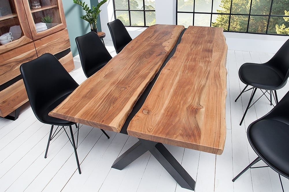 Invicta Interior Amazonas – Ruime eettafel van acaciahout (200 cm)