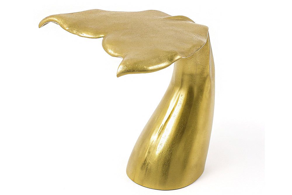 Invicta Interior Bijzettafel Wildlife Walflosse 60 cm – Goudkleurig, Strak Accent voor elke Woonkamer