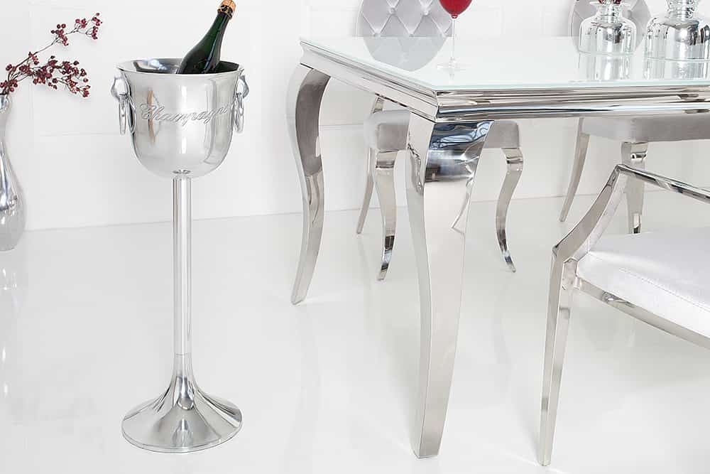 Invicta Interior Champagnekoeler 75 cm – Gepolijste Zilveren Flessenkoeler voor Stijlvolle Feestjes