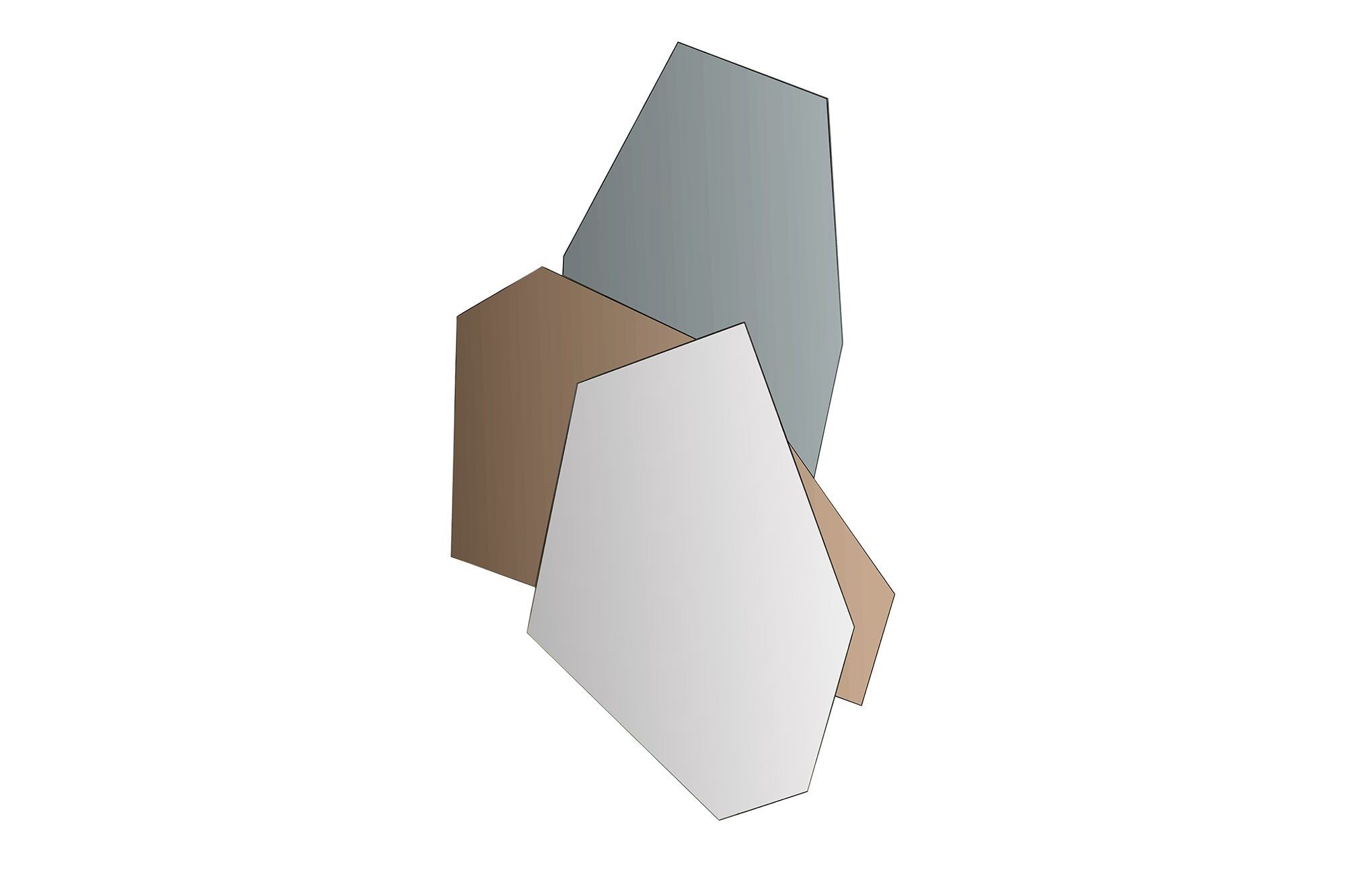 Invicta Interior Geometric II Wandspiegel – 125 cm, Meerkleurig