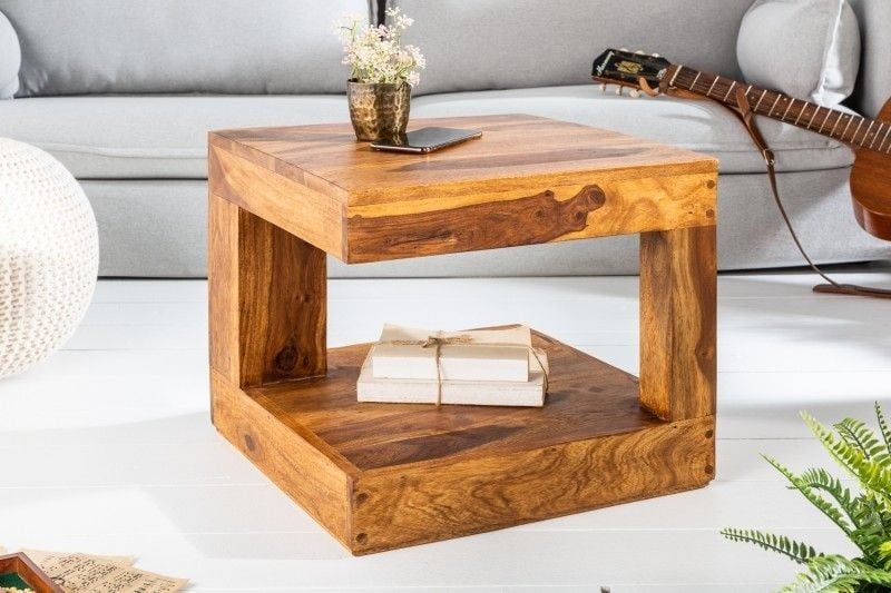 Invicta Interior GIANT salontafel – Massief Sheesham met Stone‑Finish