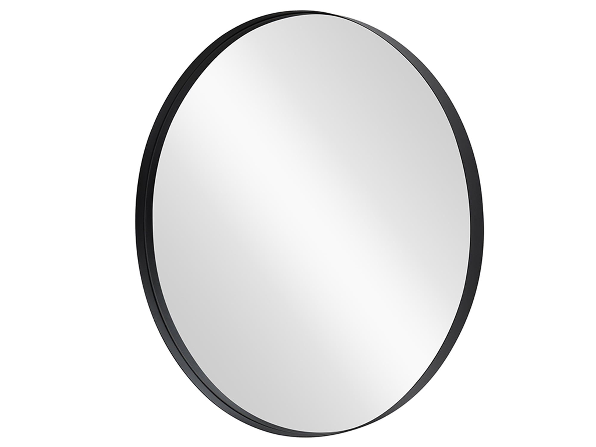 Invicta Interior Portrait: ronde wandspiegel 75 cm met zwart aluminium frame