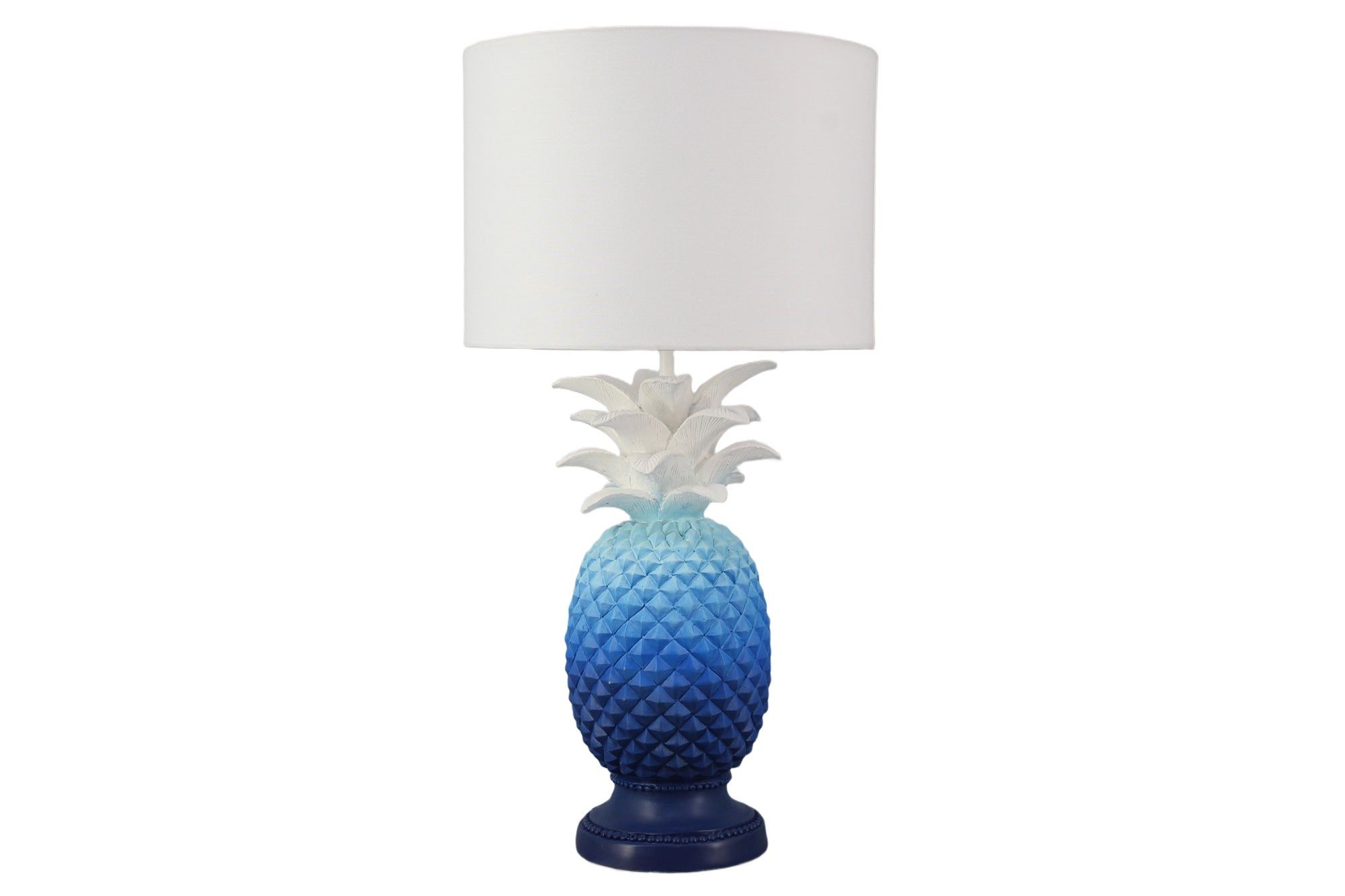 Invicta Interior Tafellamp Pineapple 50 cm – Stralend Blauw‑Wit Design