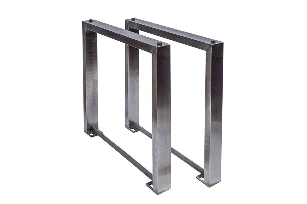 Invicta Interior U‑FRAME 80 cm – Set van 2 matte roestvrijstalen tafelonderstellen