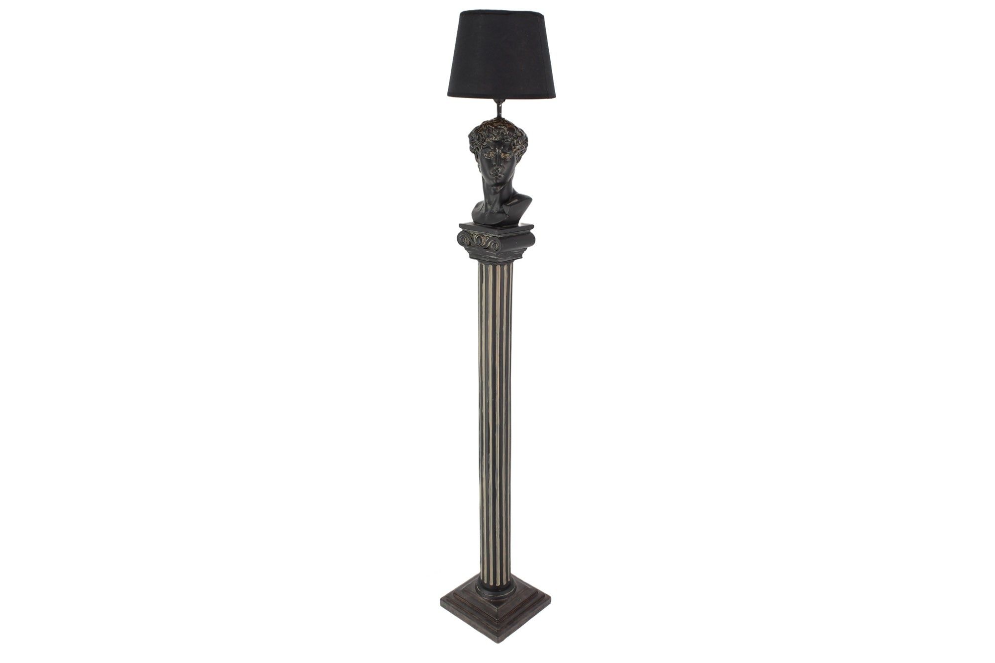 Invicta Interior Vloerlamp DAVID – Elegante Zwarte Sculptuur van 120 cm
