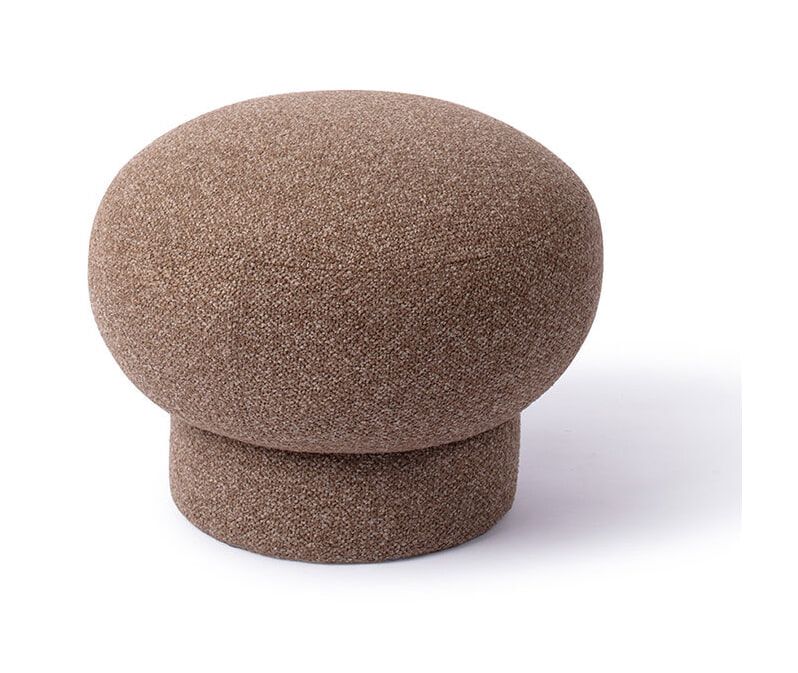 Jesper Home Anoo Poef 45 cm – Mocha Mist: compact comfort voor elk interieur