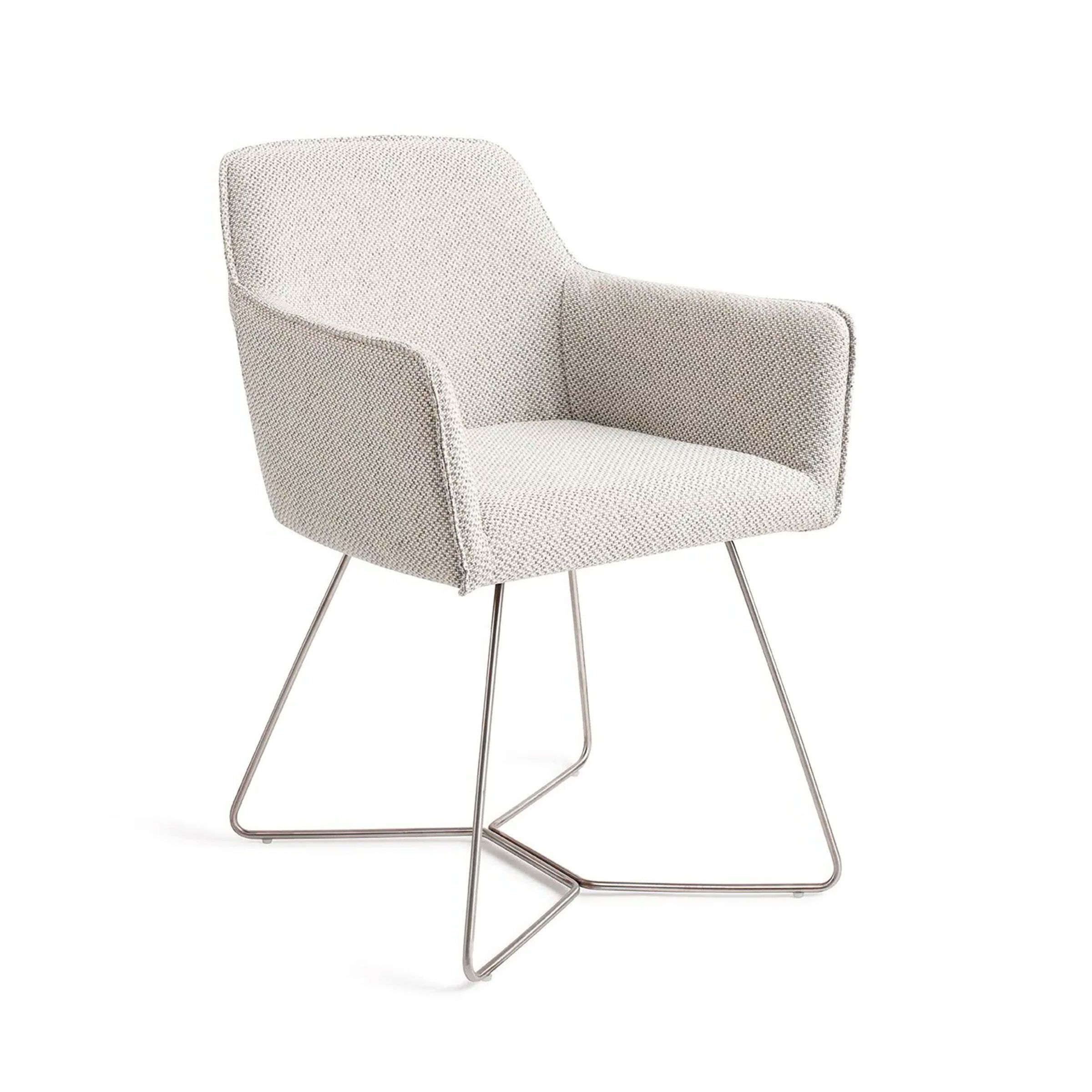 Jesper Home Hofu Beehive Steel eetkamerstoel – stijlvolle comfort in Checkers Charm