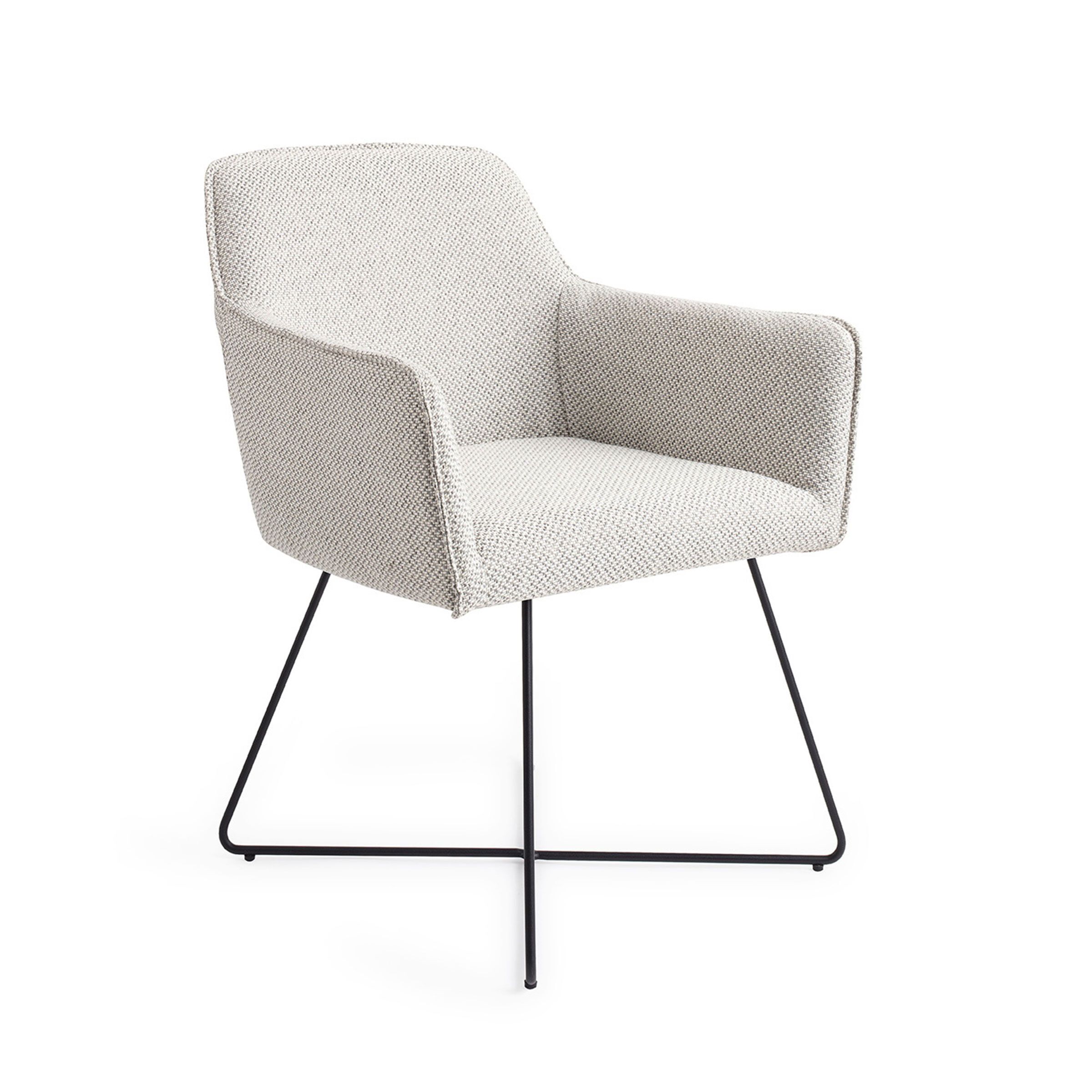 Jesper Home Hofu Eetkamerstoel – Cross Black / Checkers Charm