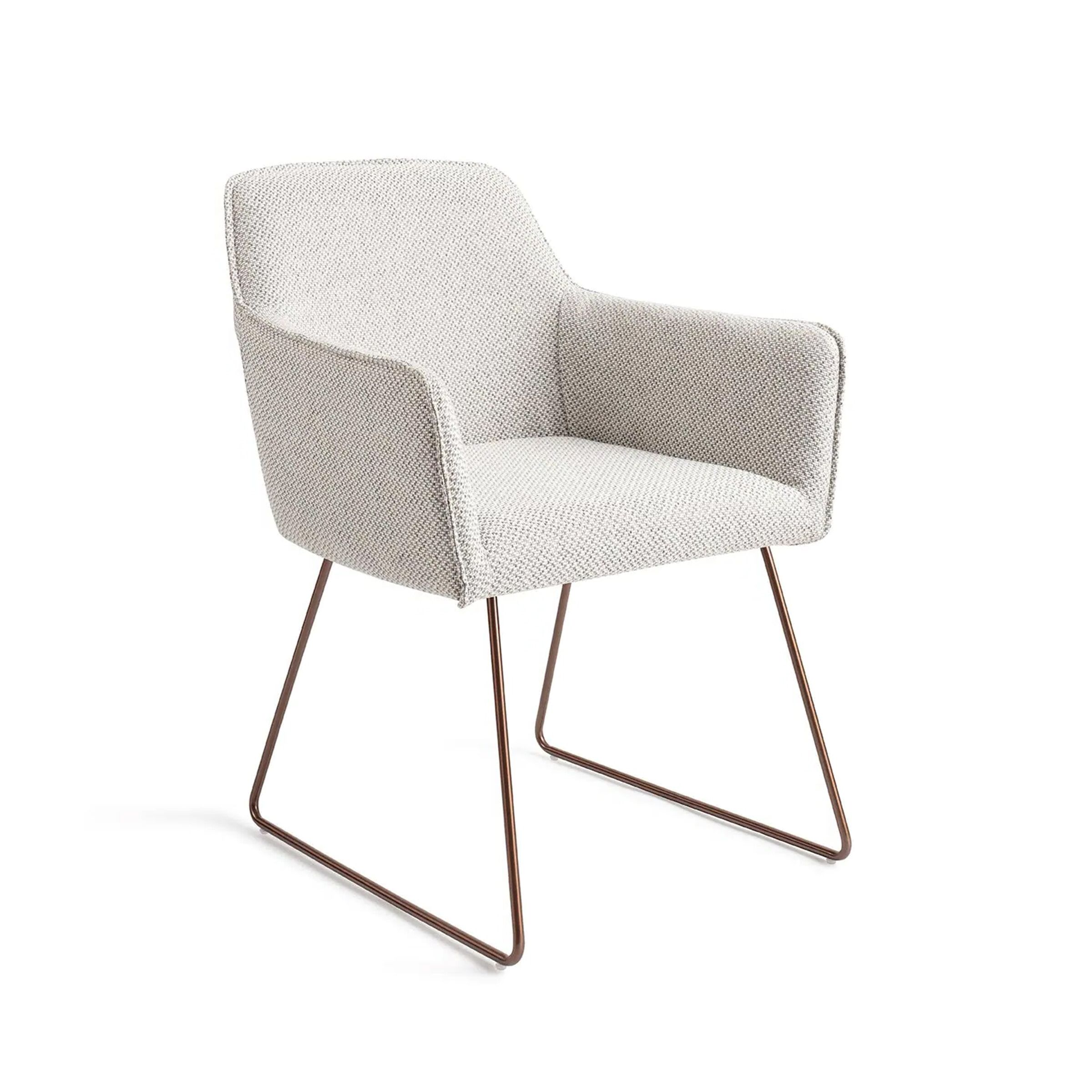 Jesper Home Hofu Slide Eetkamerstoel – Checkers Charm in Rose Gold