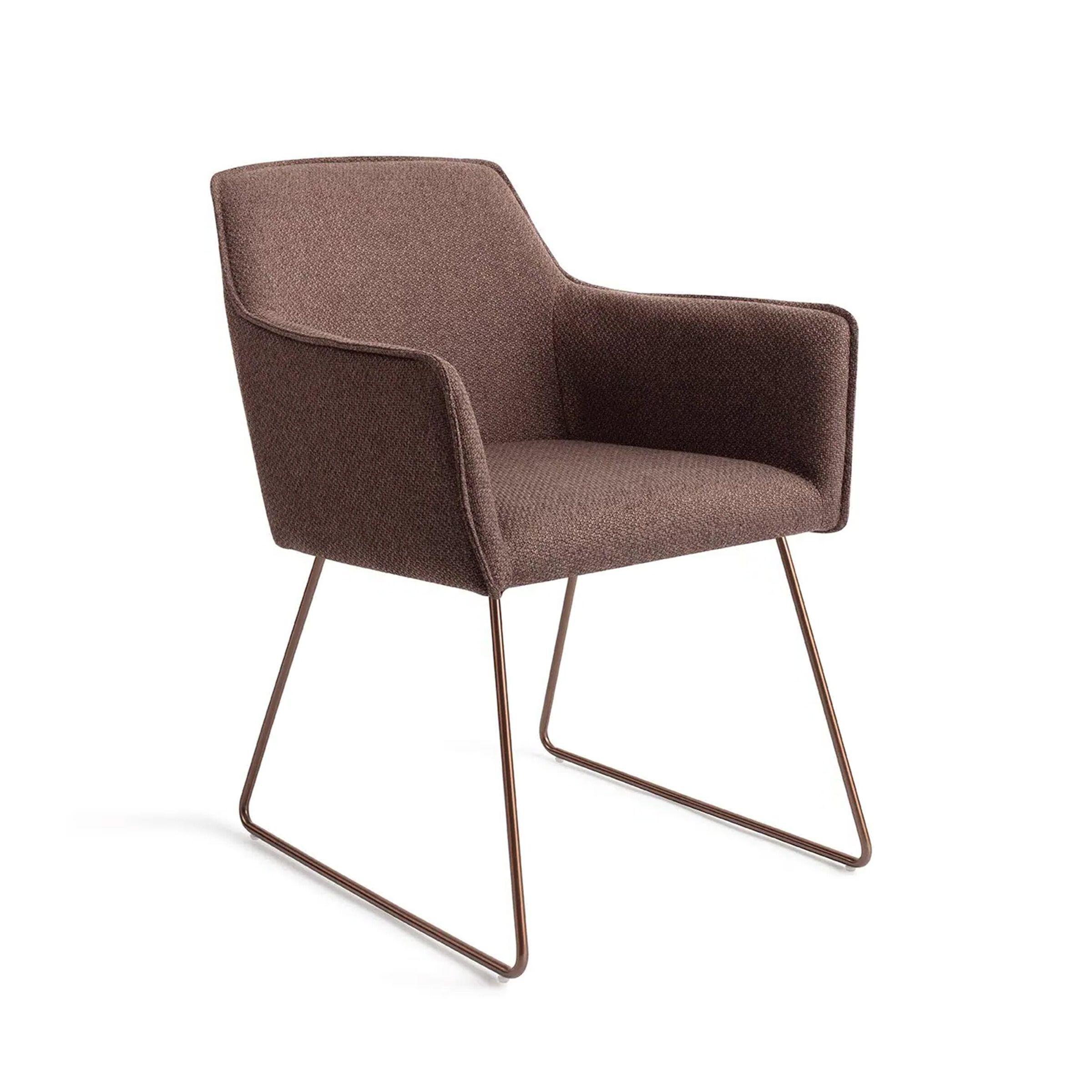Jesper Home Hofu Slide eetkamerstoel – robuust design in Potters Clay