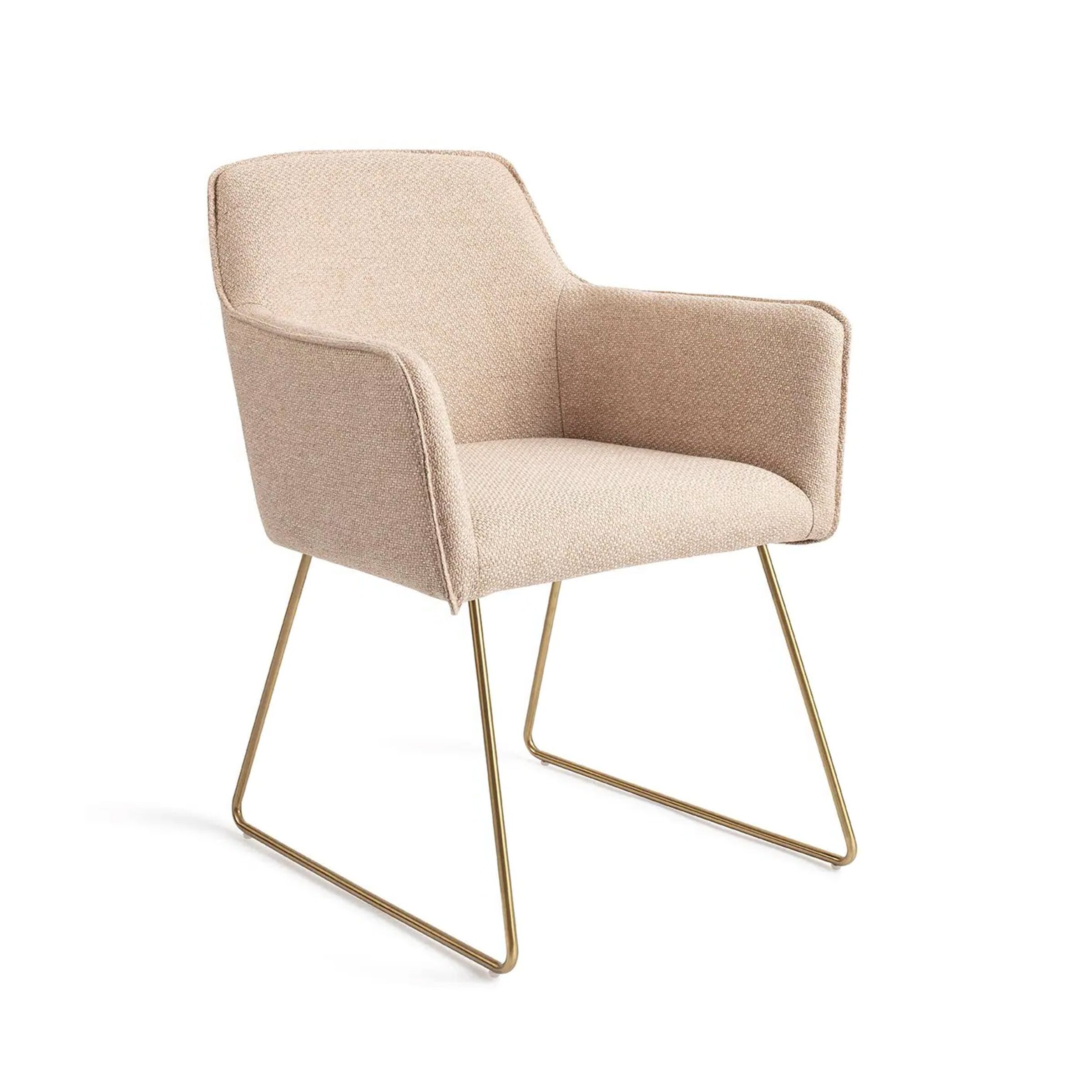 Jesper Home Hofu Slide Gold eetkamerstoel – Wild Walnut