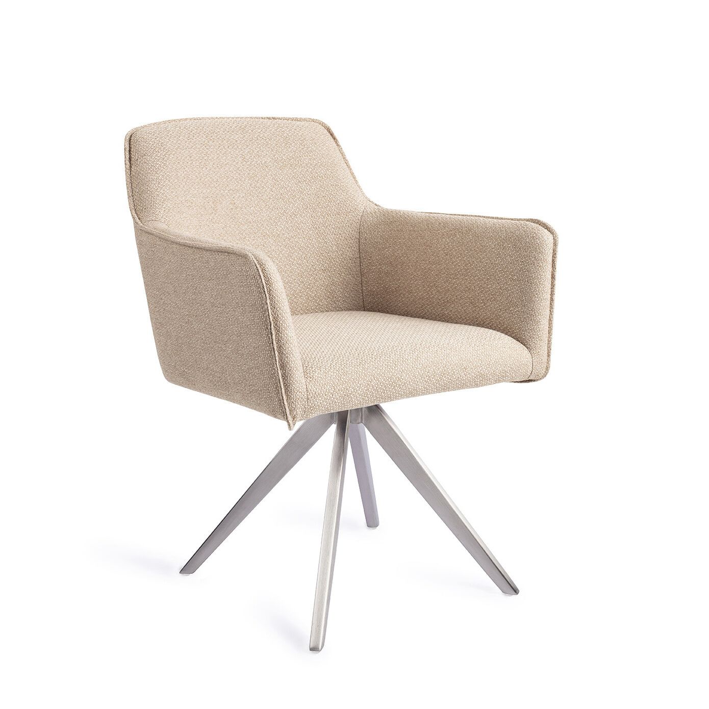 Jesper Home Hofu Turn Steel eetkamerstoel – Draaibaar, Wild Walnut
