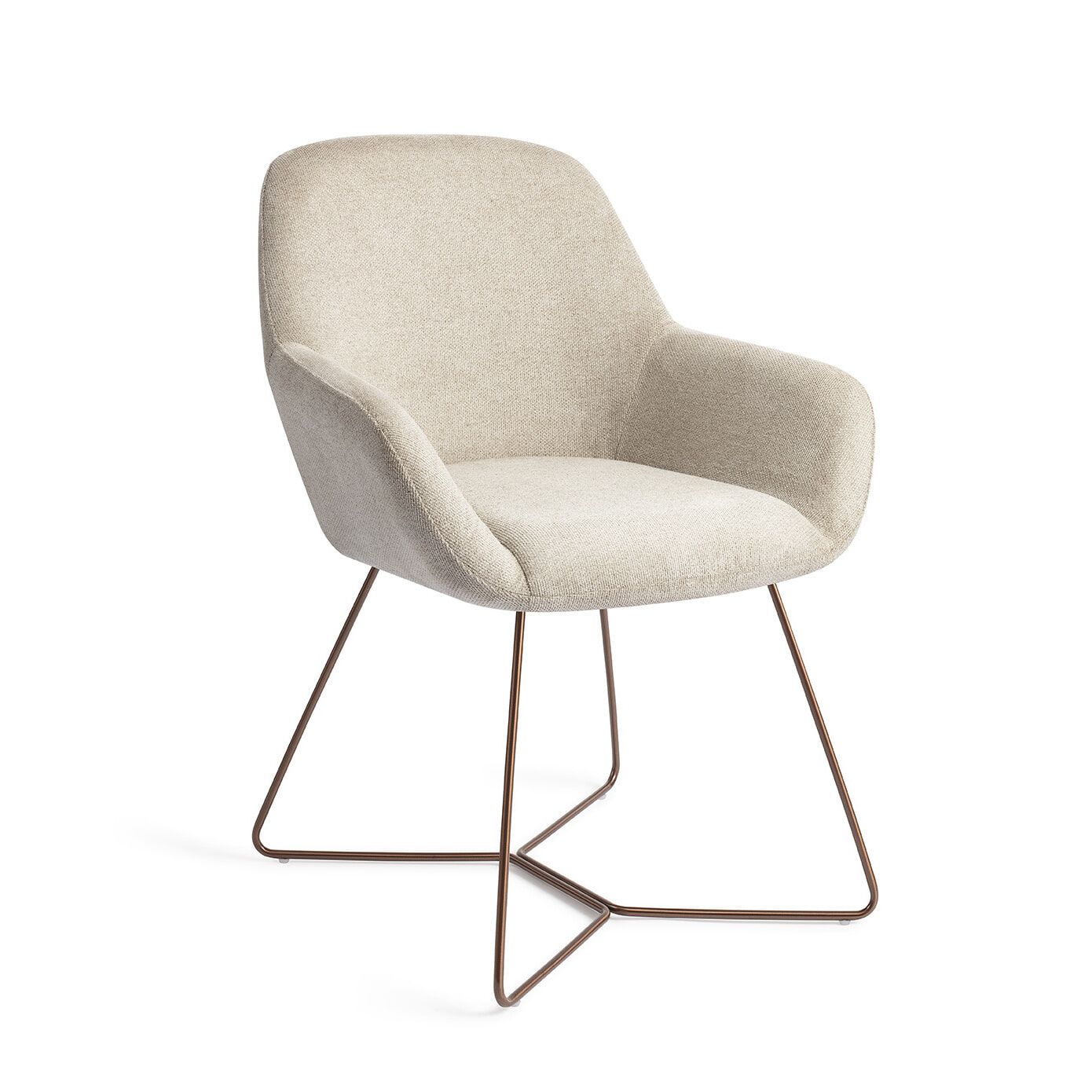 Jesper Home Kushi Beehive eetkamerstoel – Ivory Ivy