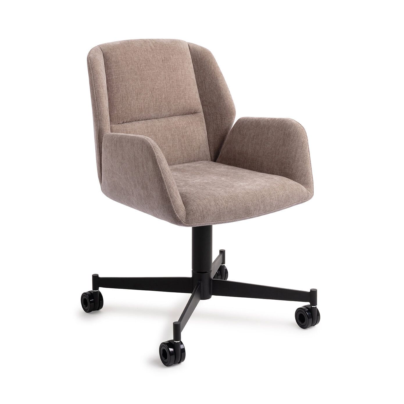 Jesper Home Myoko Draaibare Eetkamerstoel – Greystones (Caster Black)