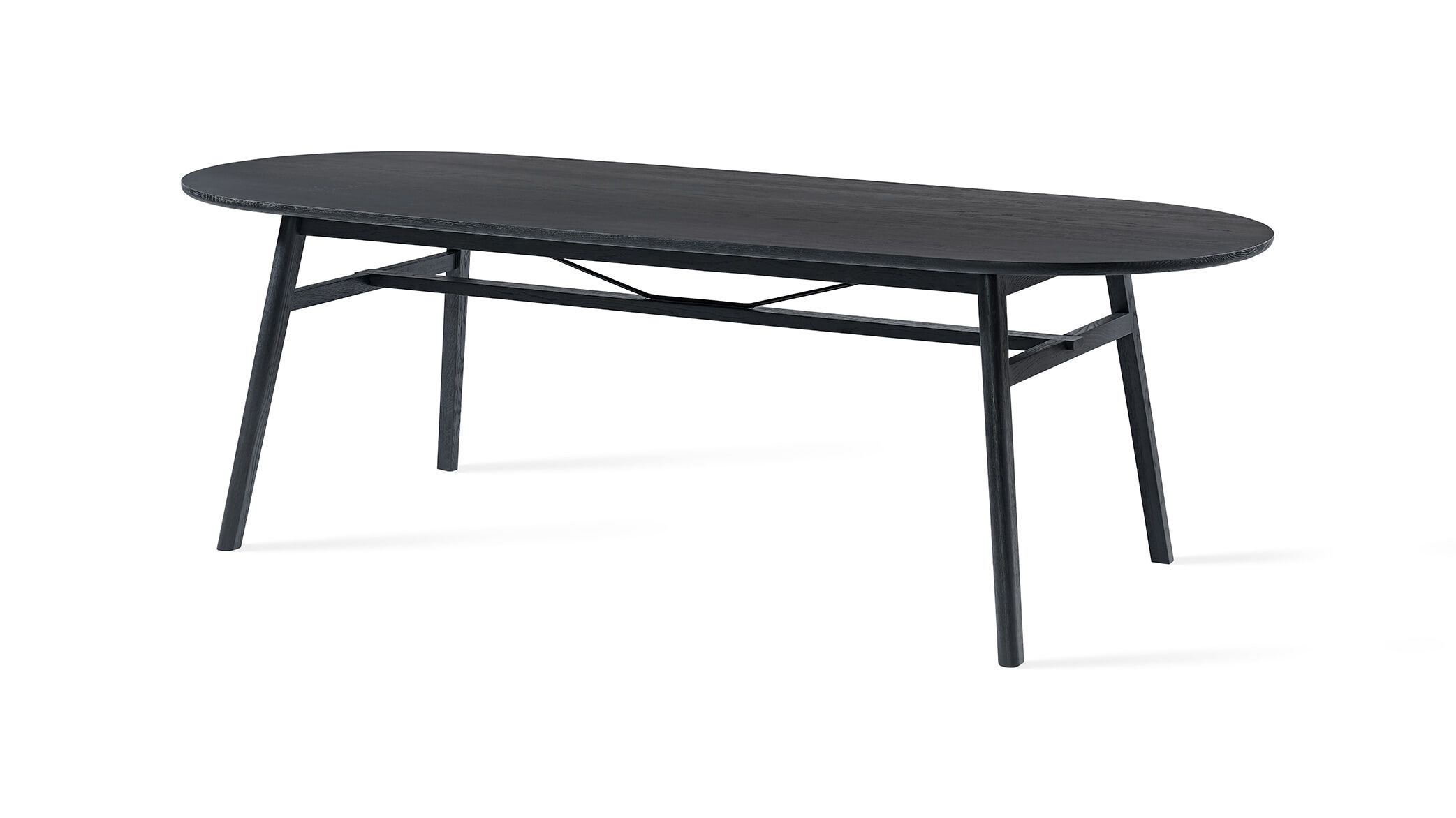 Jesper Home Ovale Eettafel Surnu – Elegante Zwarte Eiken tafel 240×100 cm