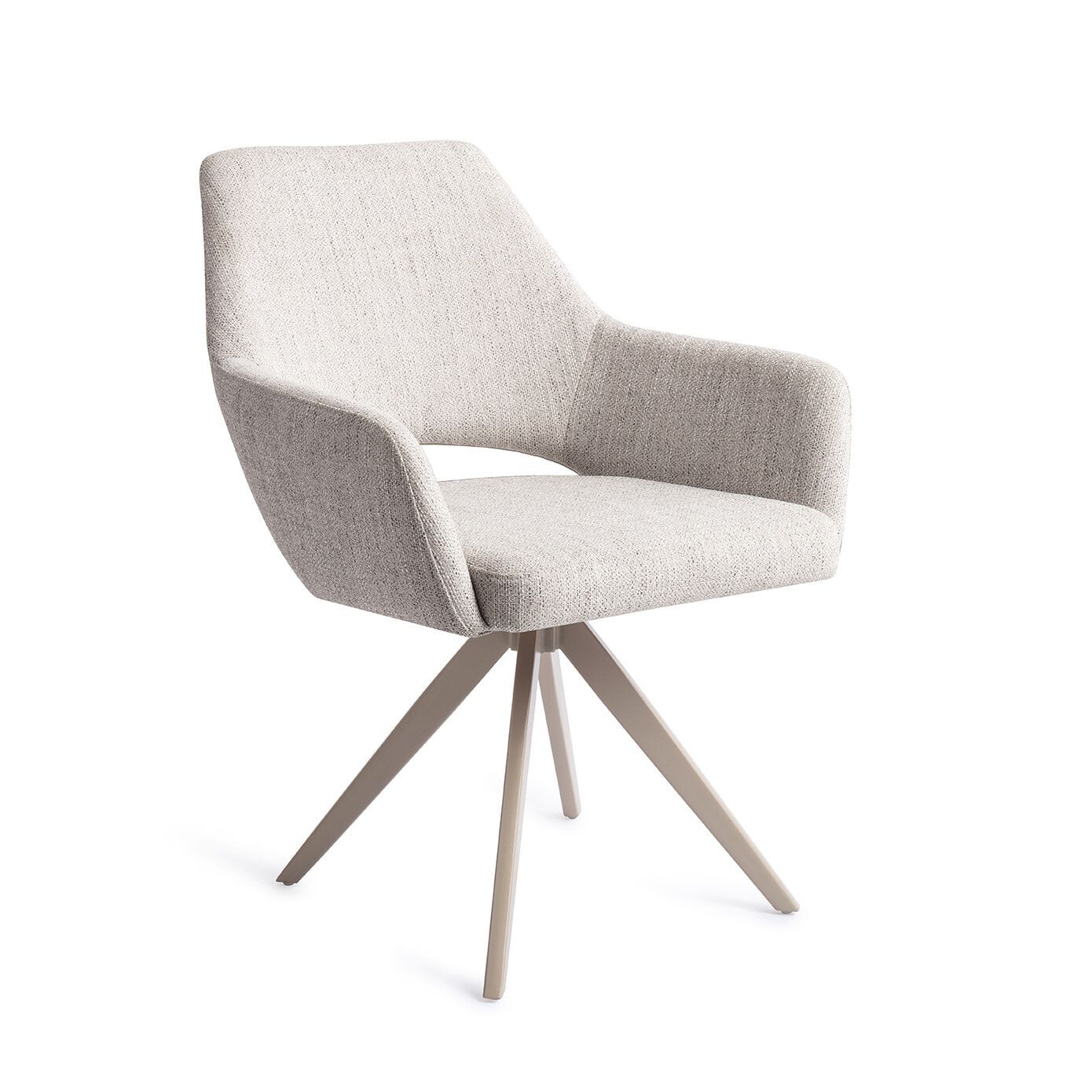 Jesper Home Yanai Turn Eetkamerstoel – Draaibaar en Aanpasbaar in Beige (Pigeon)