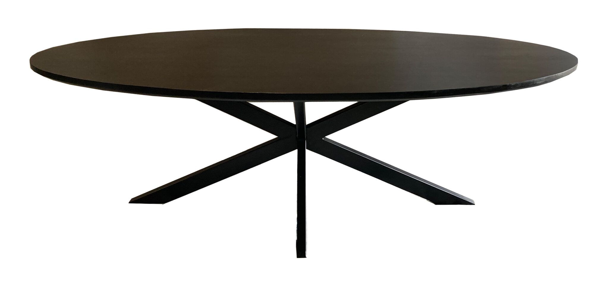 Jesper Ovale Eettafel – Diepzwart Mangohout 240×110 cm | Livingfurn