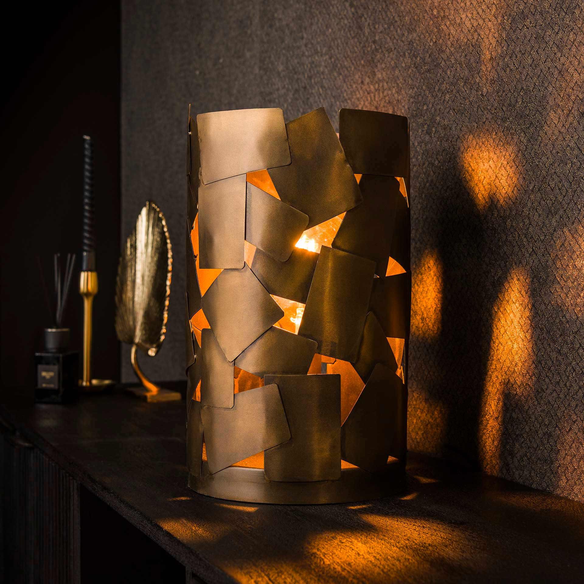 Journey Tafellamp in Antiek Brons – Warm Licht voor een Stijlvol Interieur