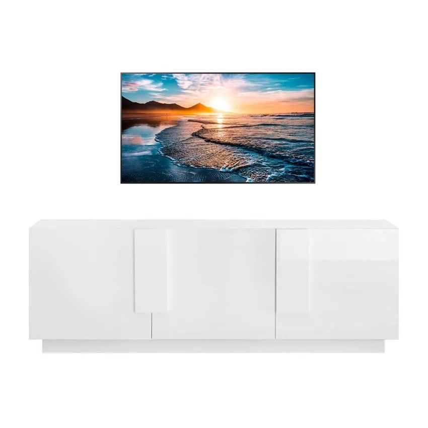 Jupiter tv‑meubel 181 cm hoogglans wit – modern design met ruime opbergruimte