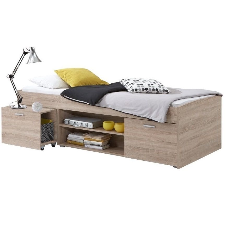 Kajuitbed Carlo 90×200 cm – Strak eiken design voor elke slaapkamer