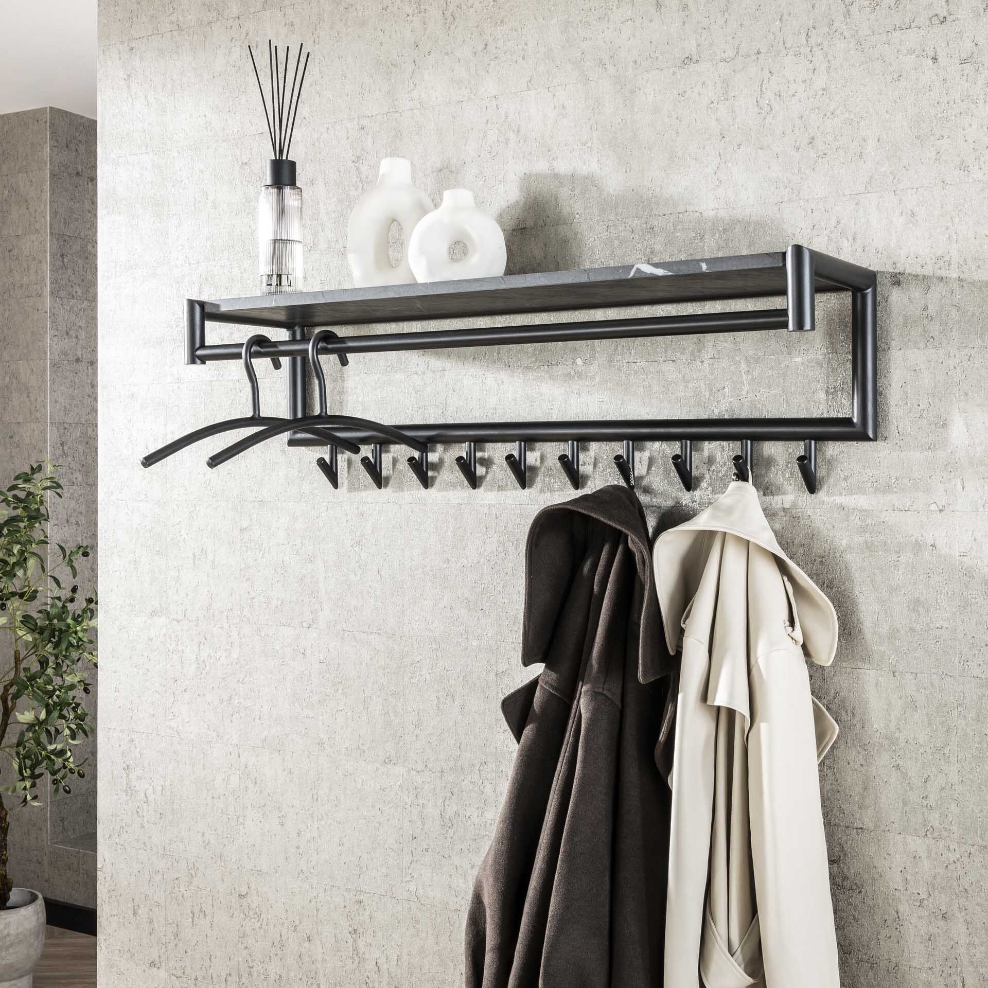Kapstok Letica van LifestyleFurn – eigentijdse wandoplossing met keramieklook