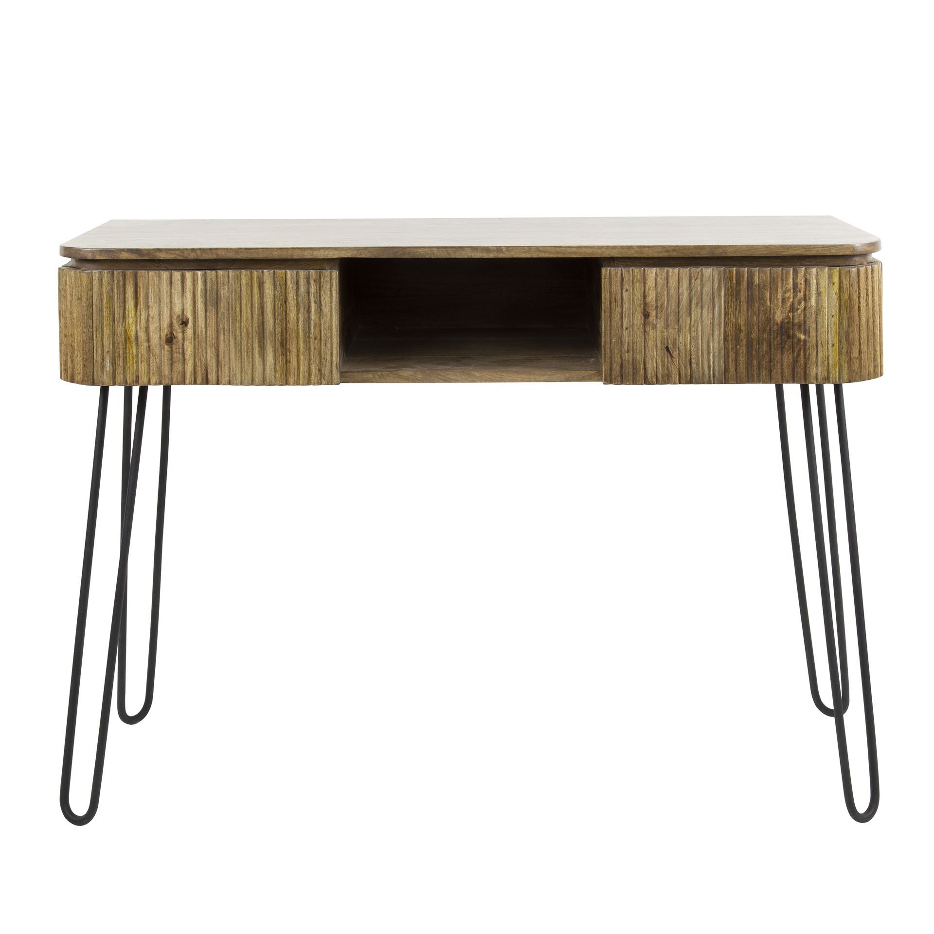 Kaptafel Wave 110 cm – Duurzaam Mangohout met Moderne Golfvorm