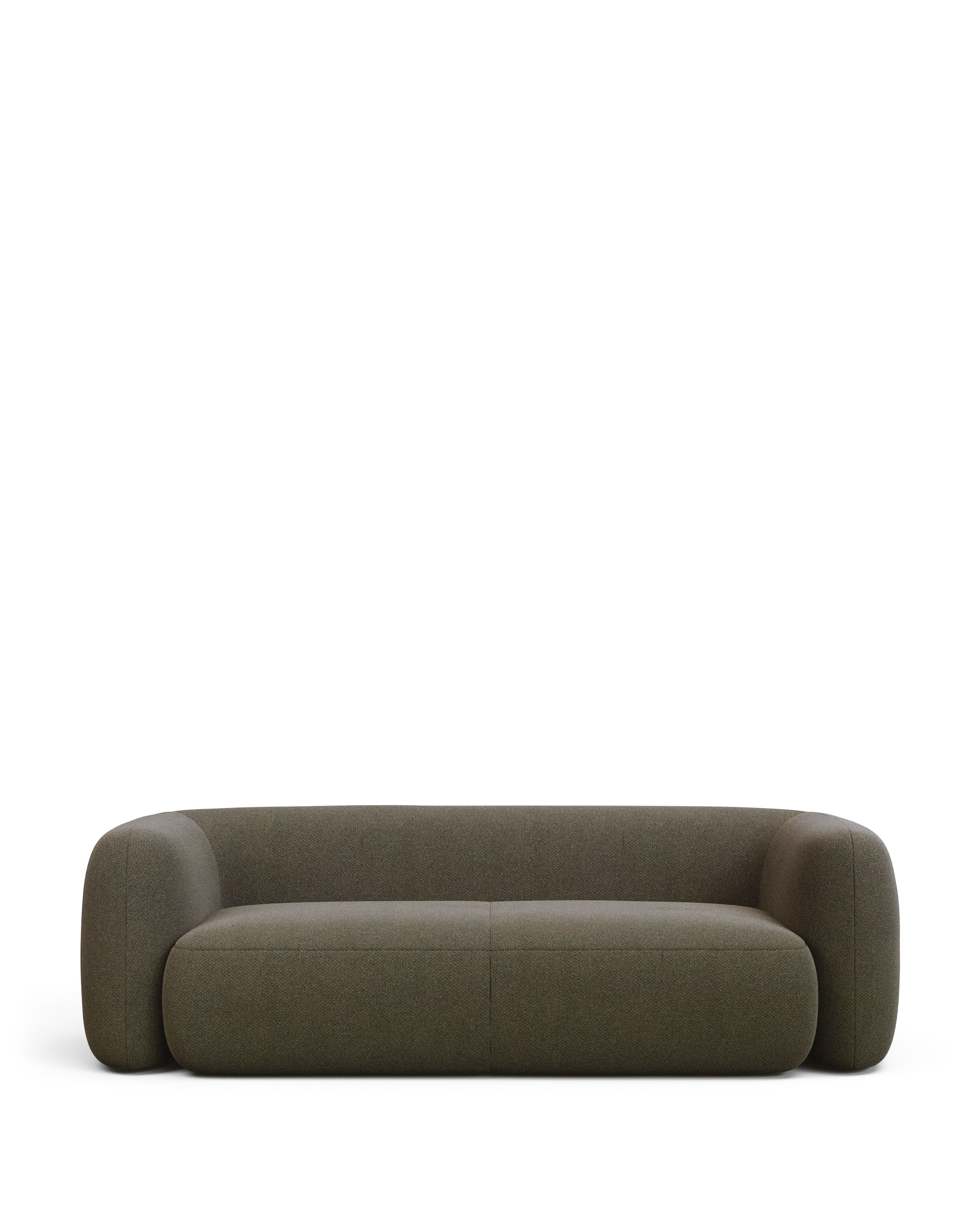 Kave Home 3‑zits bank Martina – groen bouclé