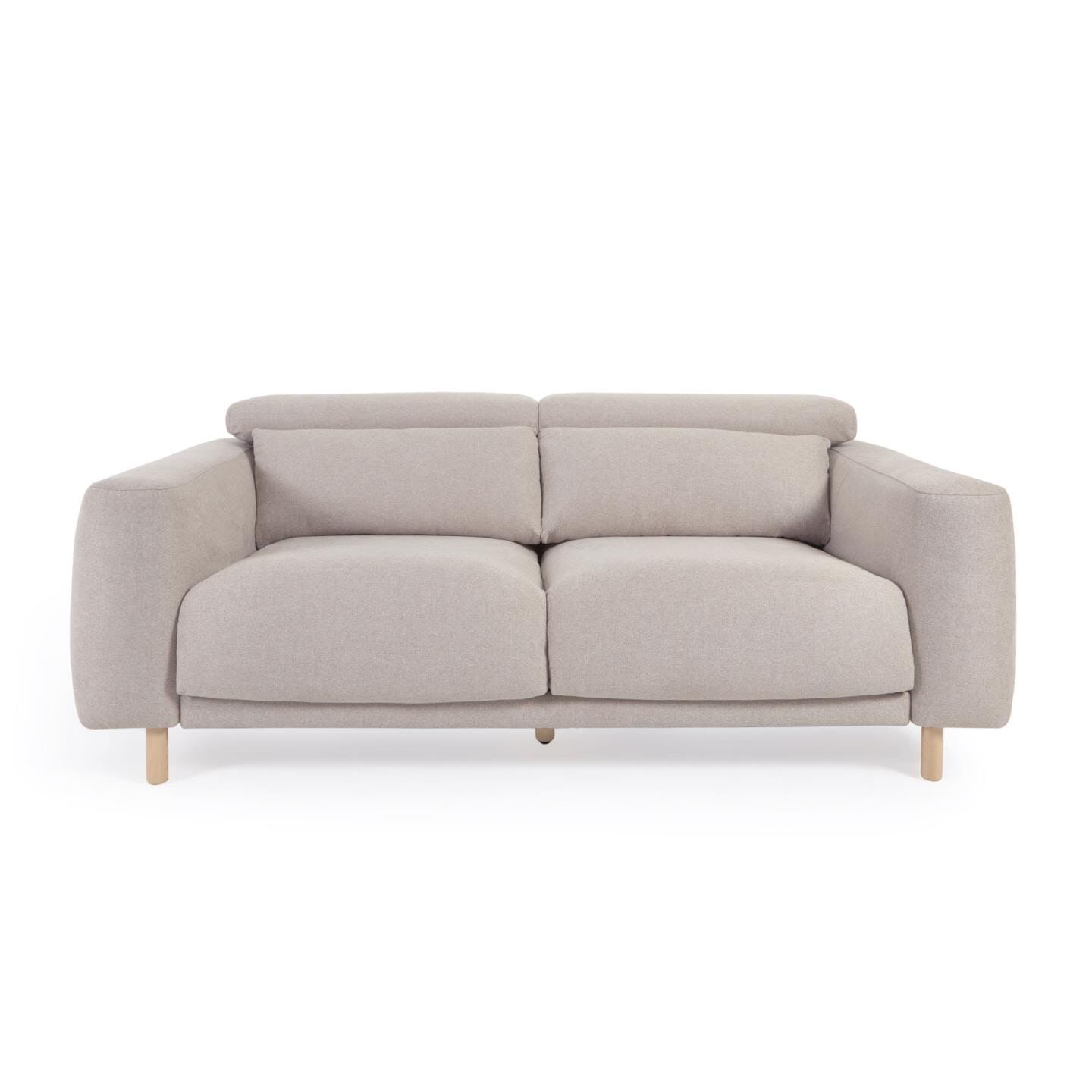 Kave Home 3‑zits bank Singa in zacht beige chenille – comfort en duurzaamheid