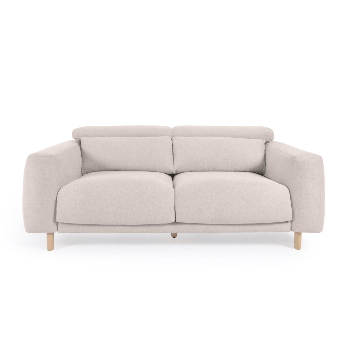 Kave Home 3‑zitsbank Singa Chenille in Wit – Comfort met een Duurzaam Design