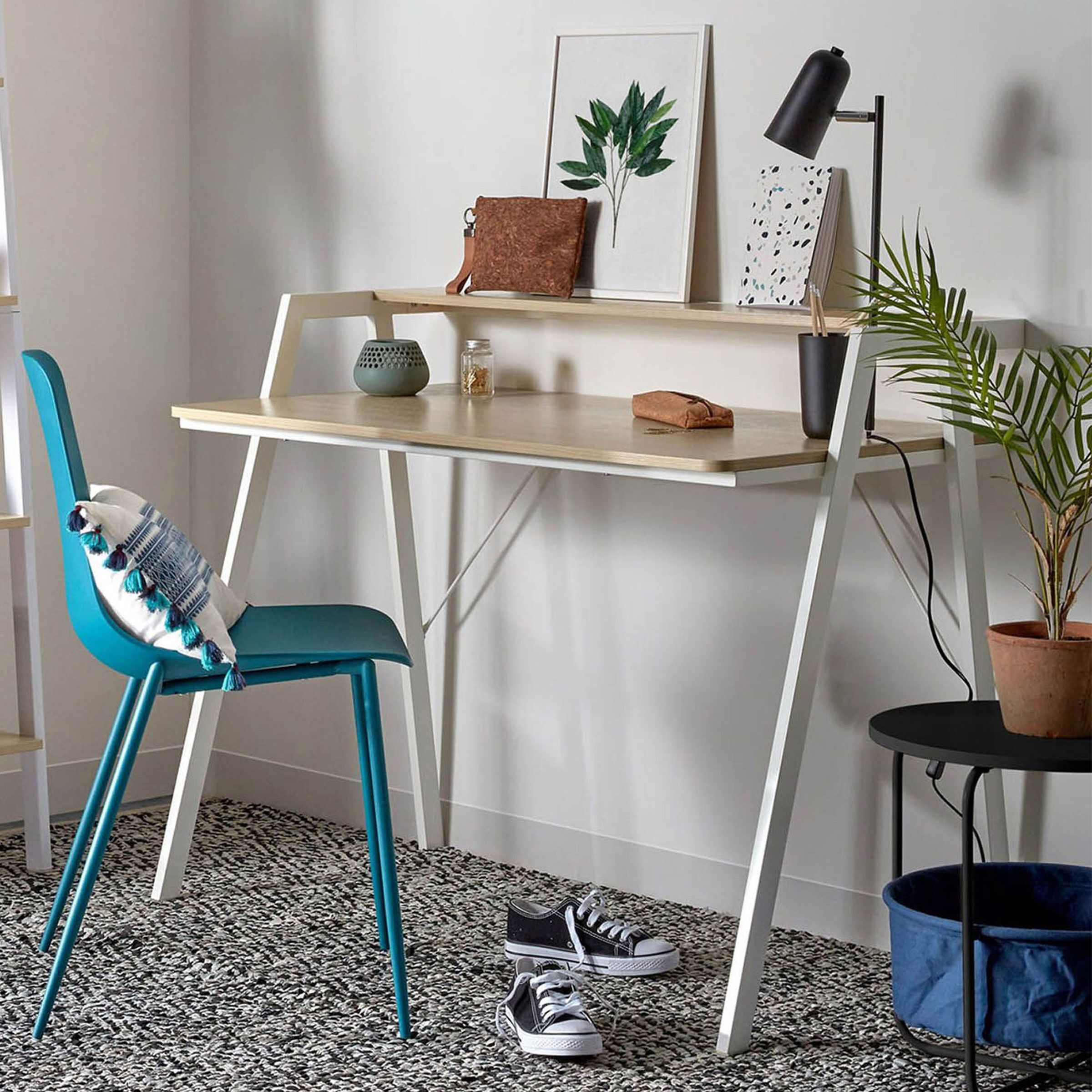Kave Home Aarhus Bureau – Natuurlijk Hout & Staal voor een Flexibele Werkplek