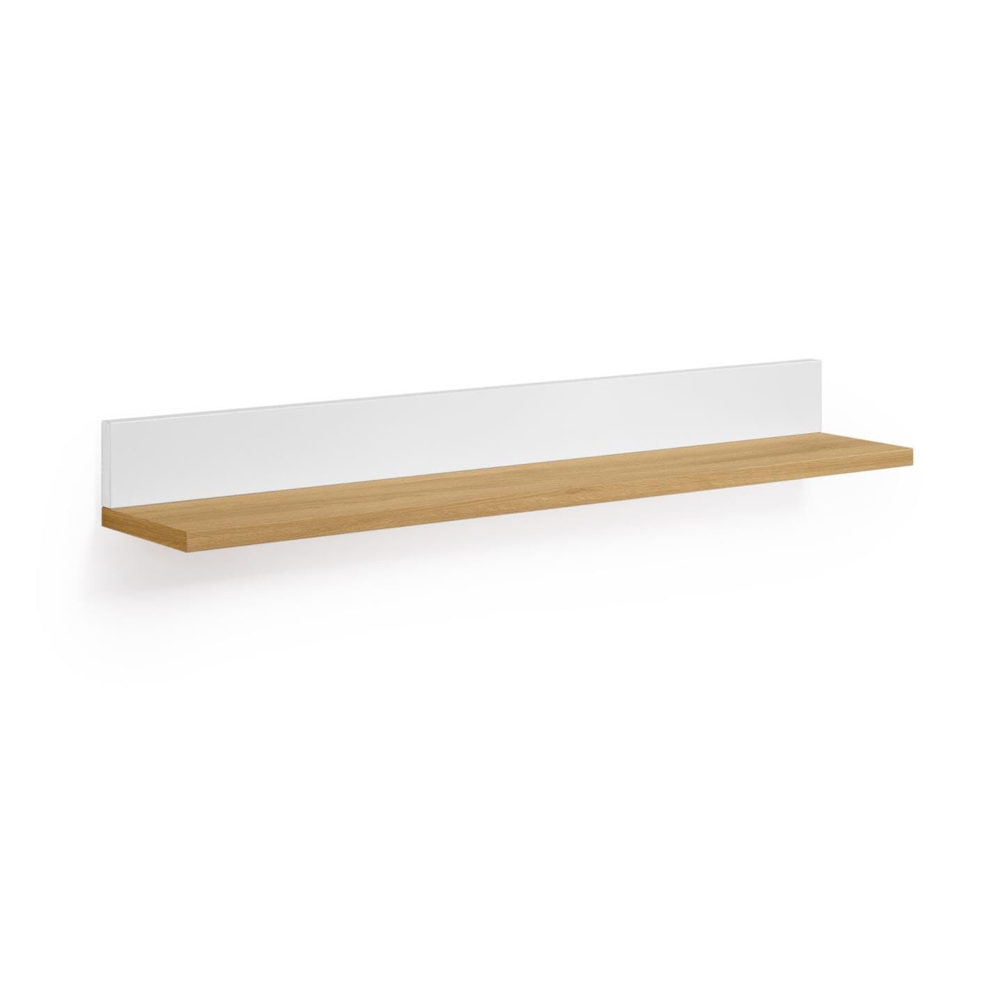 Kave Home Abilen Wandplank 80 cm – Strak wit eikenfineer voor een luchtige ruimte