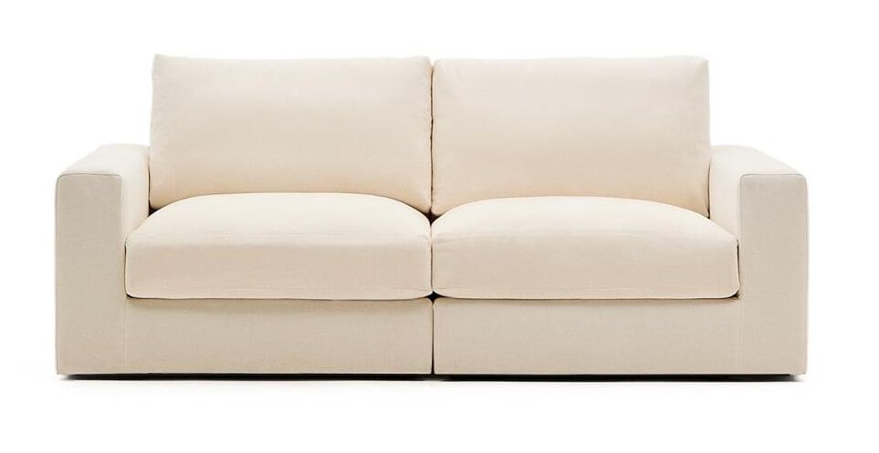 Kave Home Alea 3‑zitsbank in Ecru – Modulaire stijl met afneembare hoes